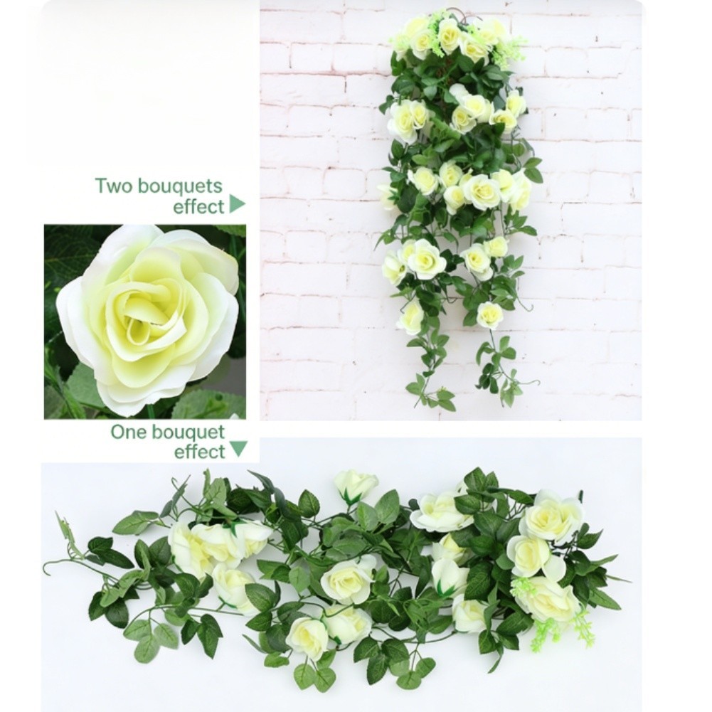Artificial Flower Wall Garland Made of Silk Fabric for Home Wedding Indoor Use