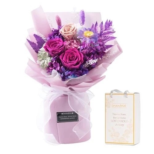 Gorgeous Purple Rose Floral Gift – A Lasting Impression for Loved Ones