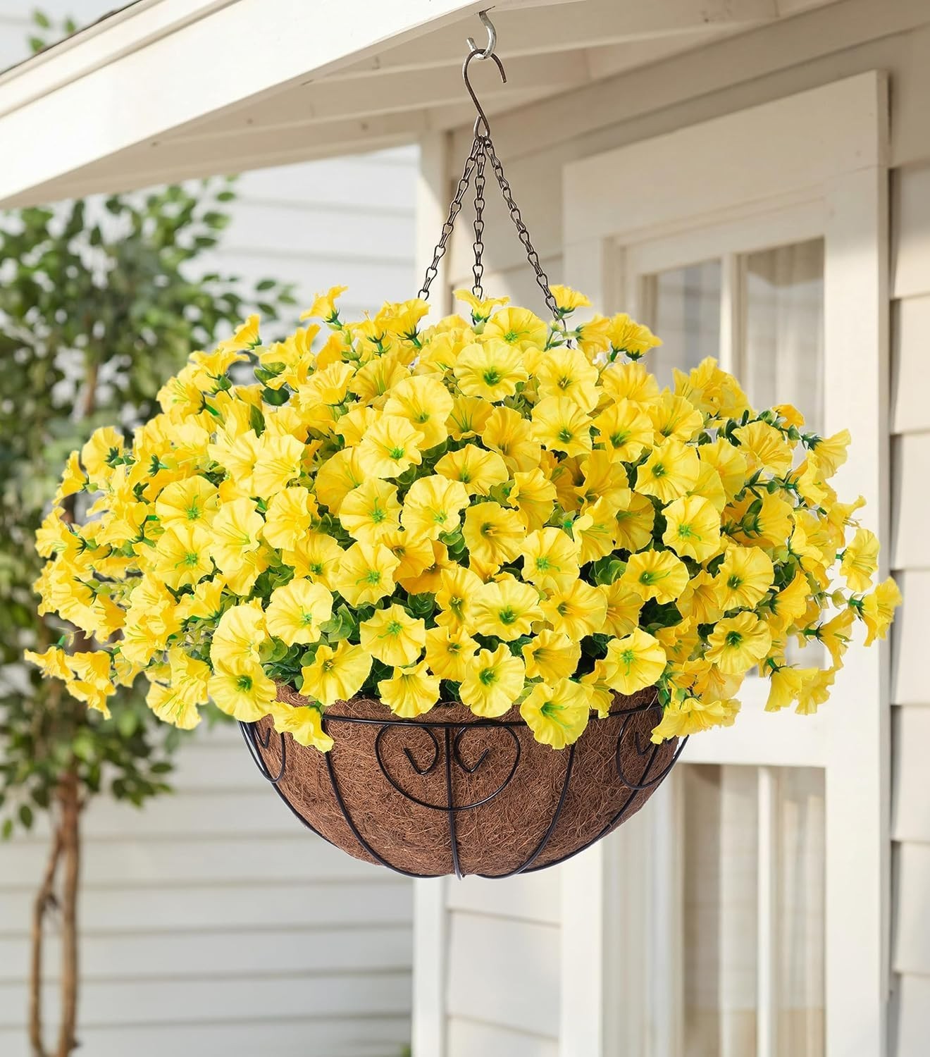 UV-Resistant Morning Glory Hanging Flowers – Easy Assembly for Instant Décor