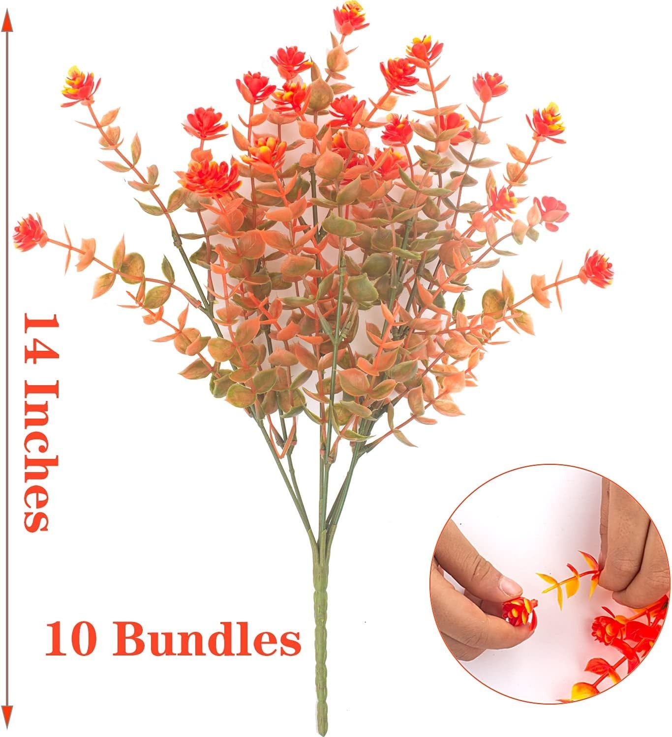 Artificial Fall Flowers UV Resistant Outdoor Autumn Plants for Home Decor