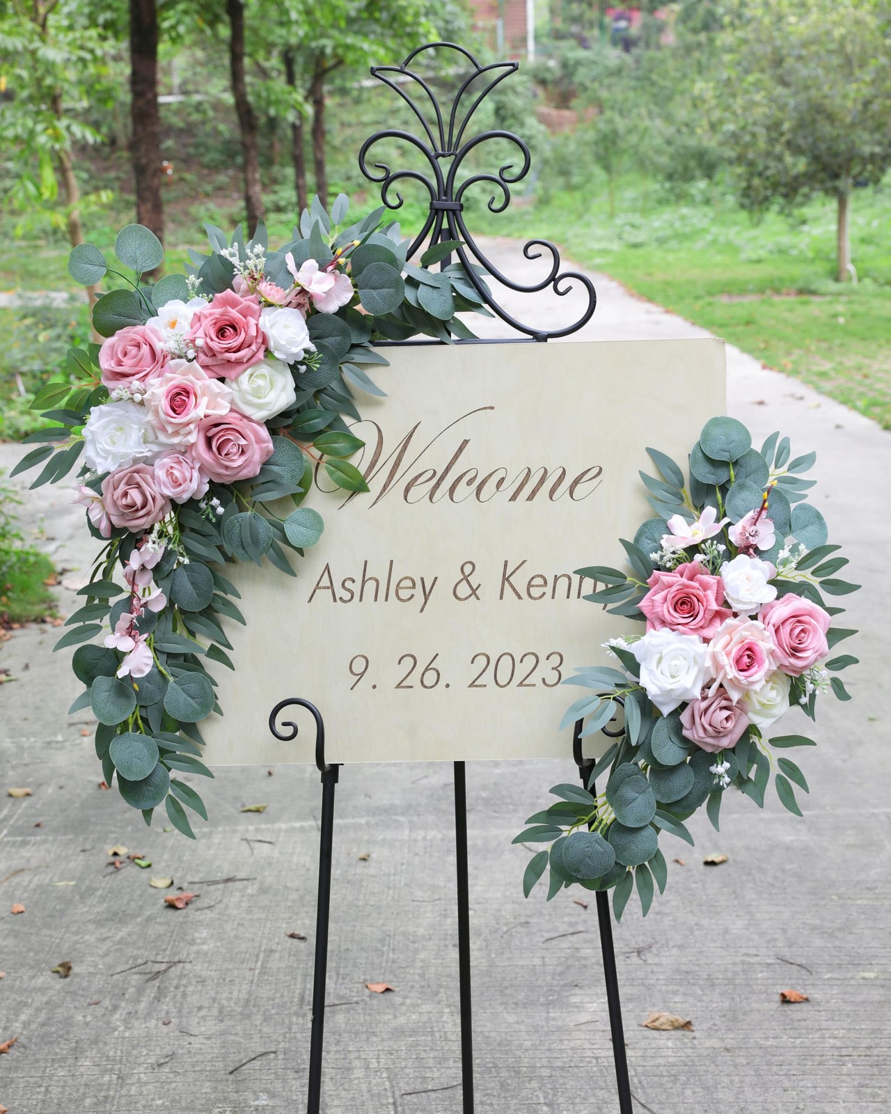 Artificial Wedding Arch Flowers (Pack of 2), Dusty Rose Wedding Flowers for W…