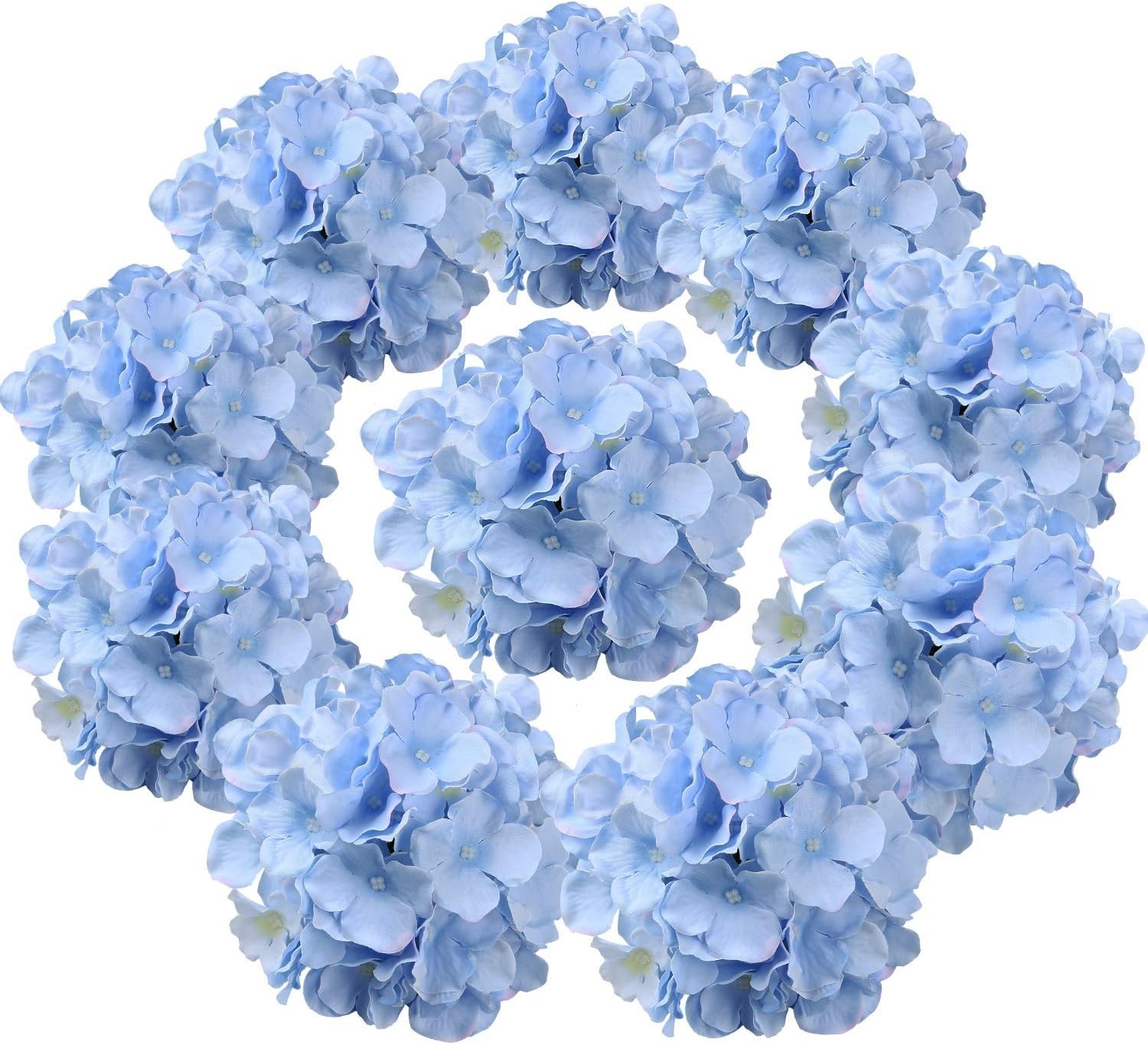 Stylish 10-Pack of Silk Hydrangea Heads for Wedding and Home Floral Arrangements