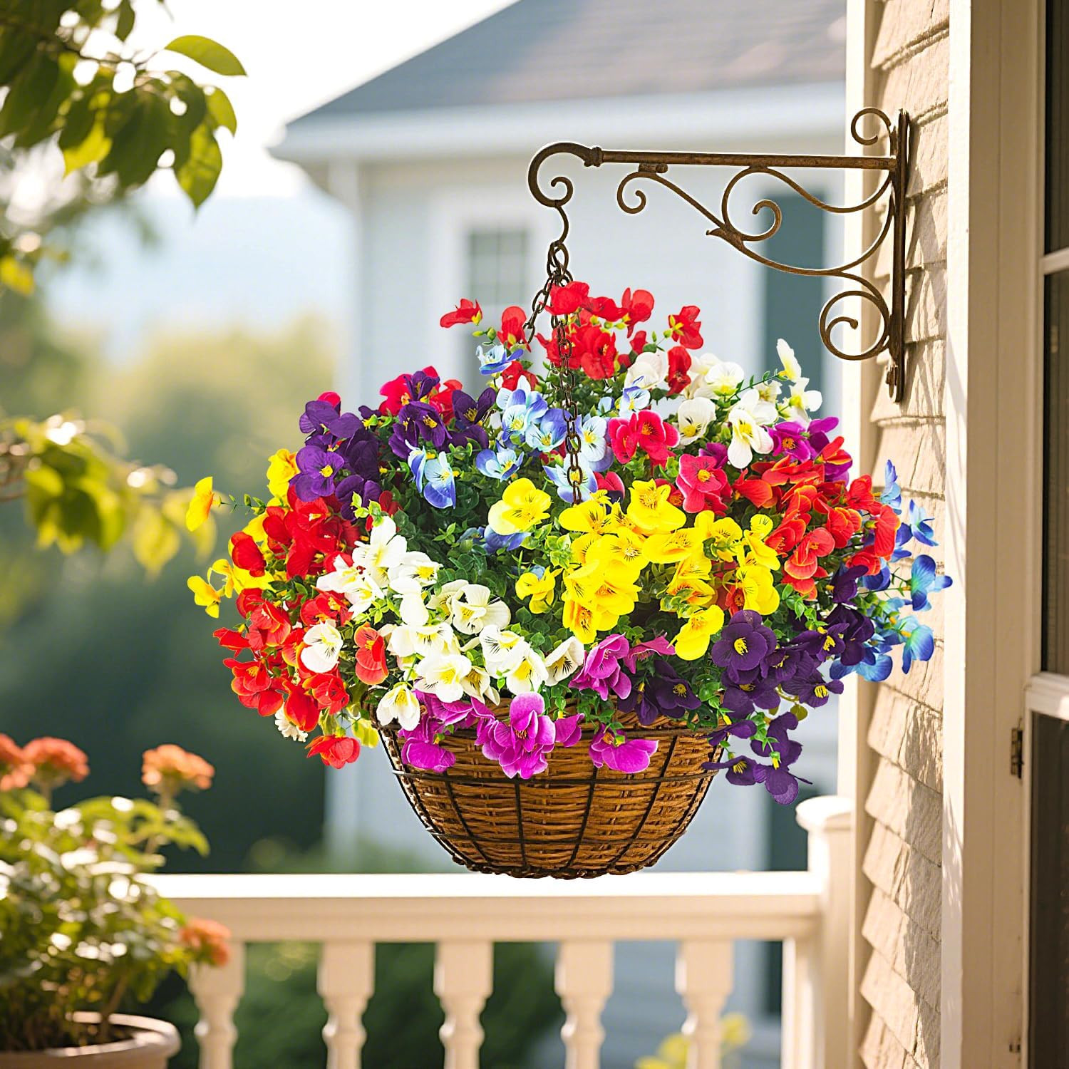 16 Bundles UV Resistant Faux Silk Flowers for Home & Garden Decor