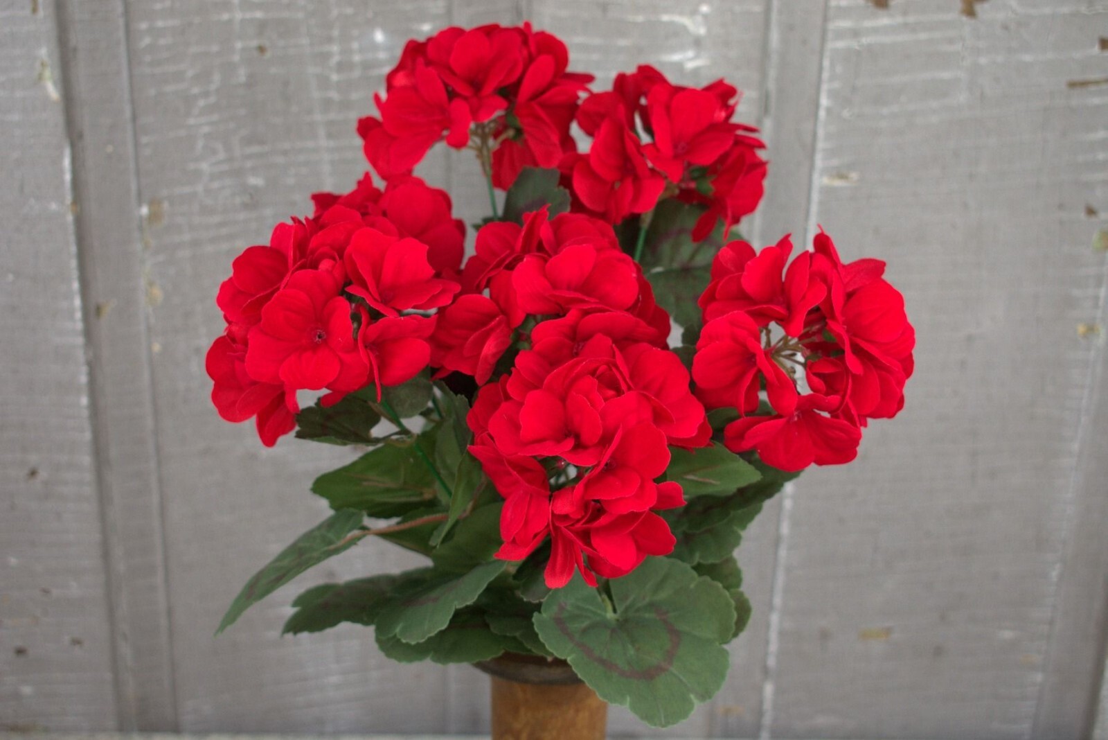Artificial Flowers Red Geranium 15 inch Bush/Pick Floral Decor