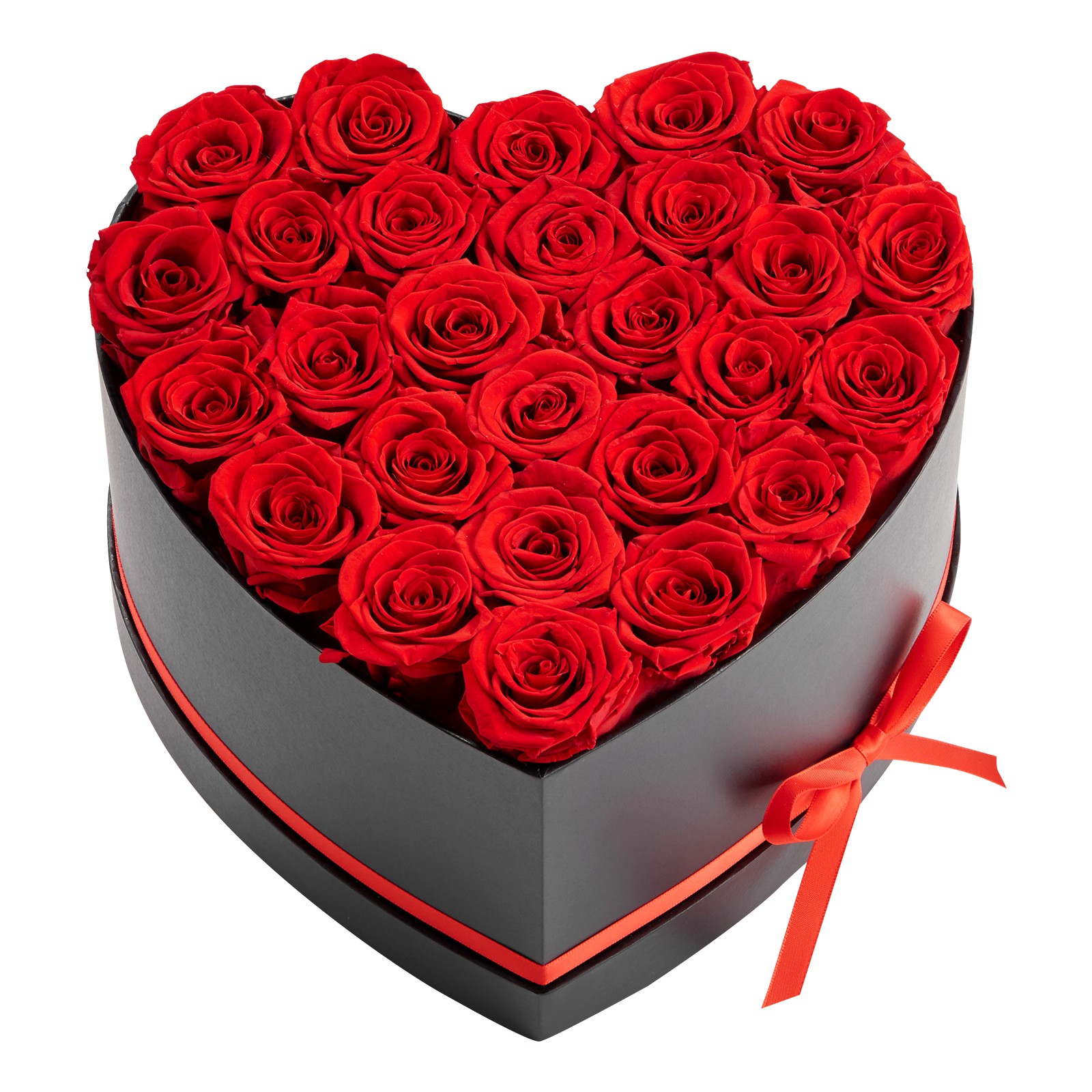 VEVOR Forever Flowers 27 Preserved Roses Heart Box Eternal Bouquet Red
