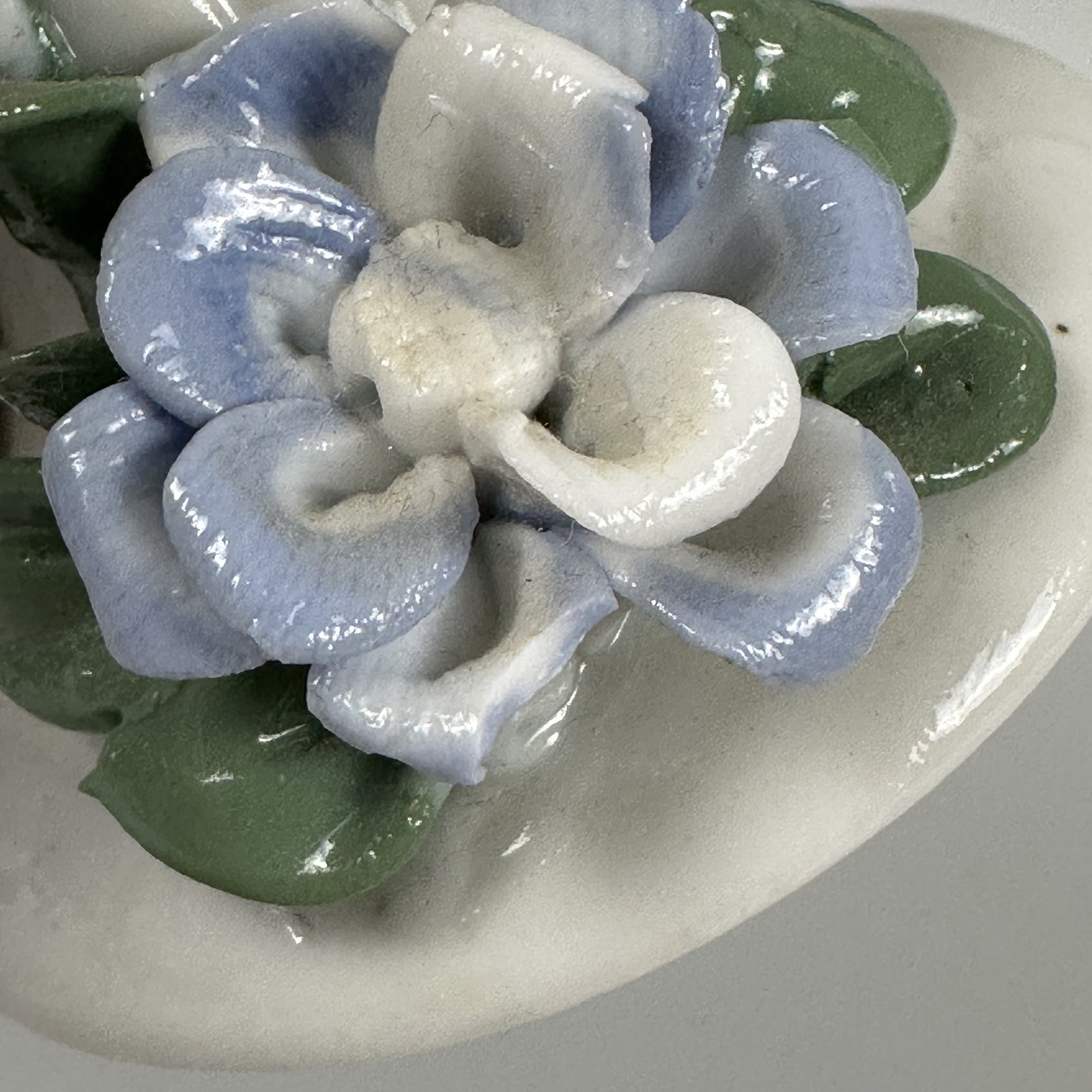 Vintage Ceramic Floral Candlestick Holders Set of 2 Pastel Flowers Made in China