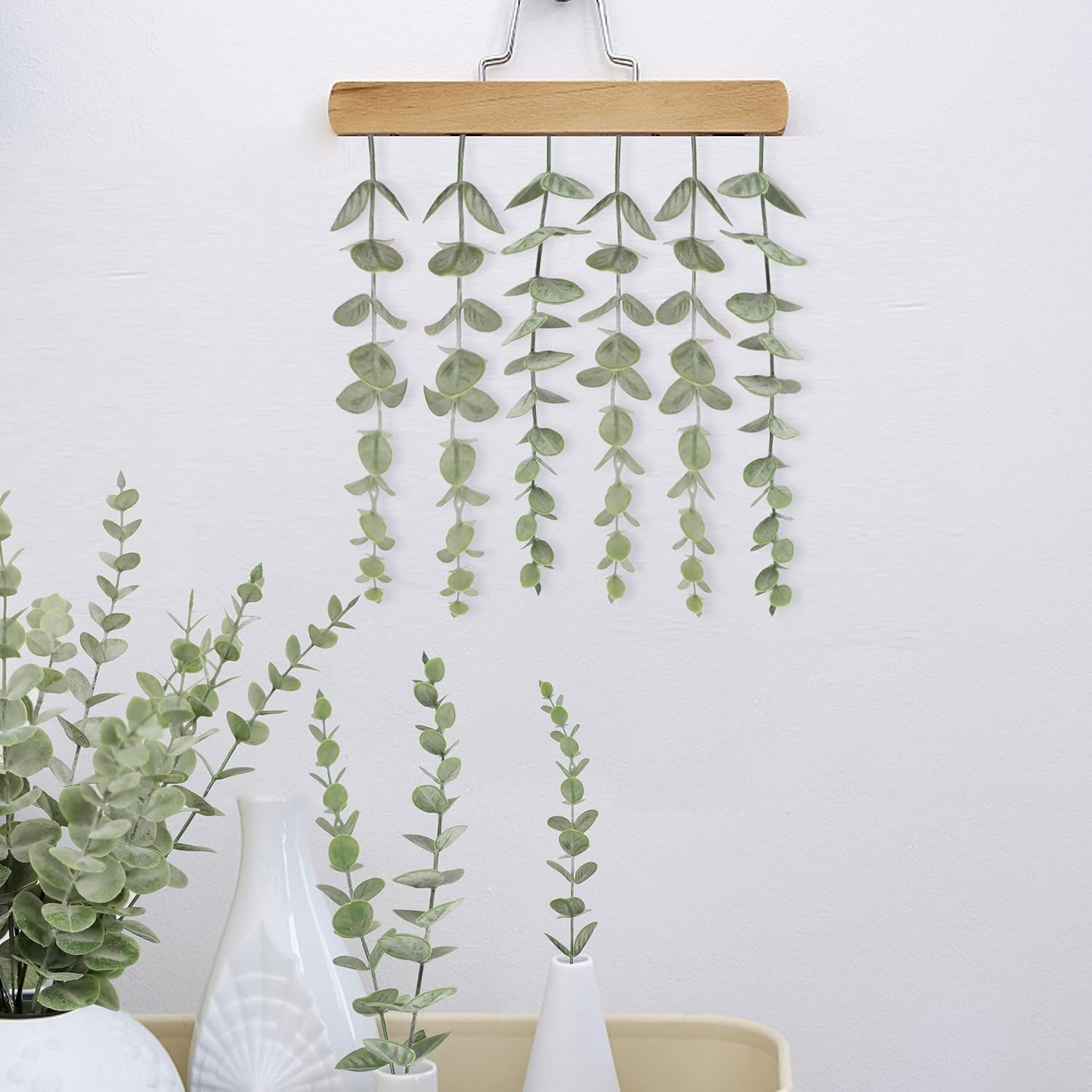 Artificial Eucalyptus Stems 18 Pcs for Home Office Wedding Decor Natural Look