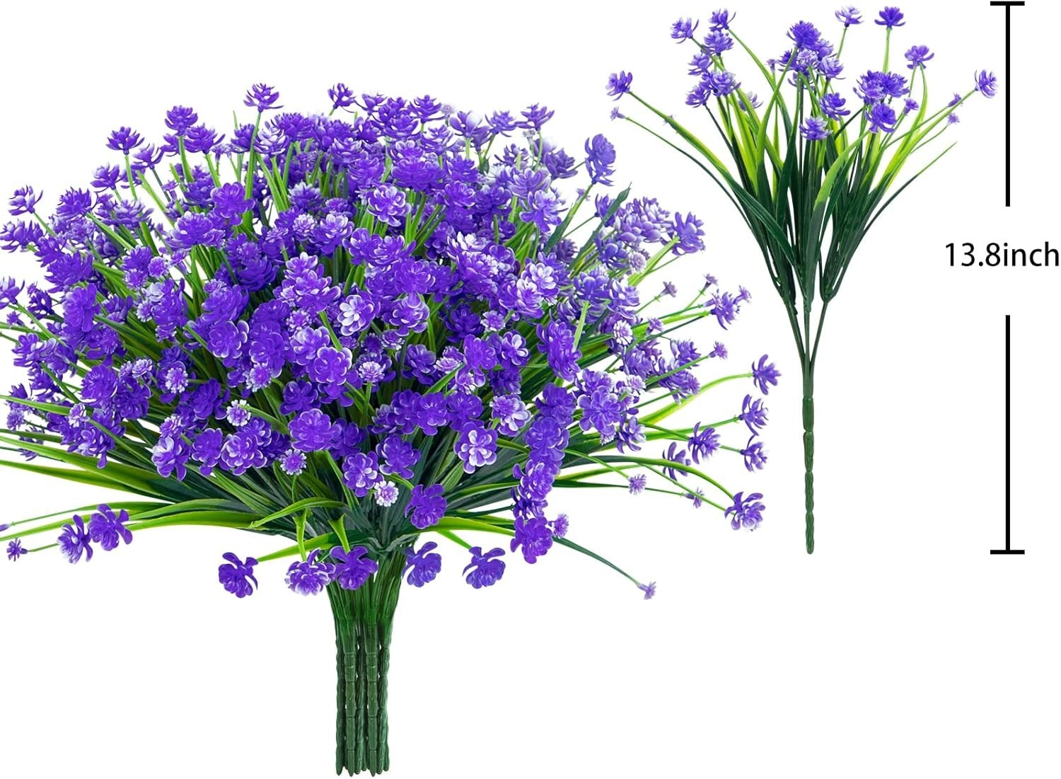 Vibrant 12 Pack of Purple Faux Flowers – Indoor & Outdoor Decoration Solution