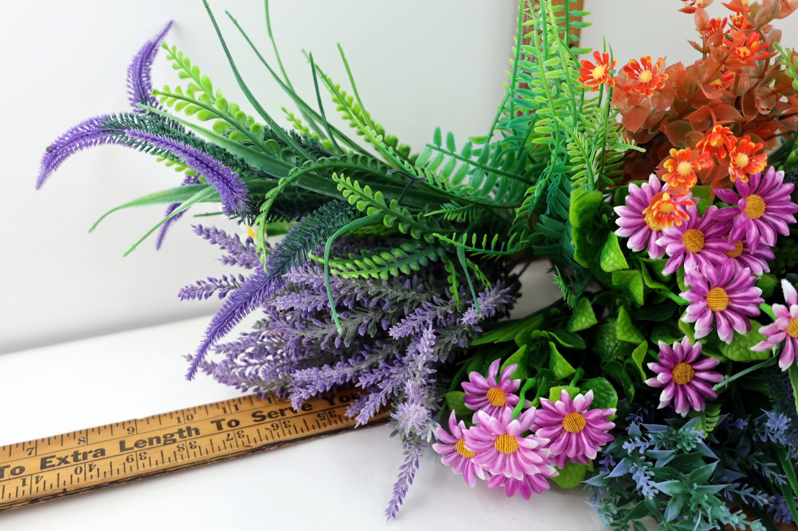Mixed Lot All Occasion Plastic Artificial Flowers – Daisy,Lavender,Orchid,Fern