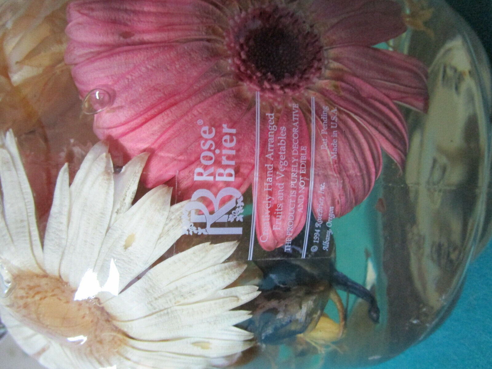 Rb Rose Brier Flower Butterfly Illusion Acrylic Water Jar Container