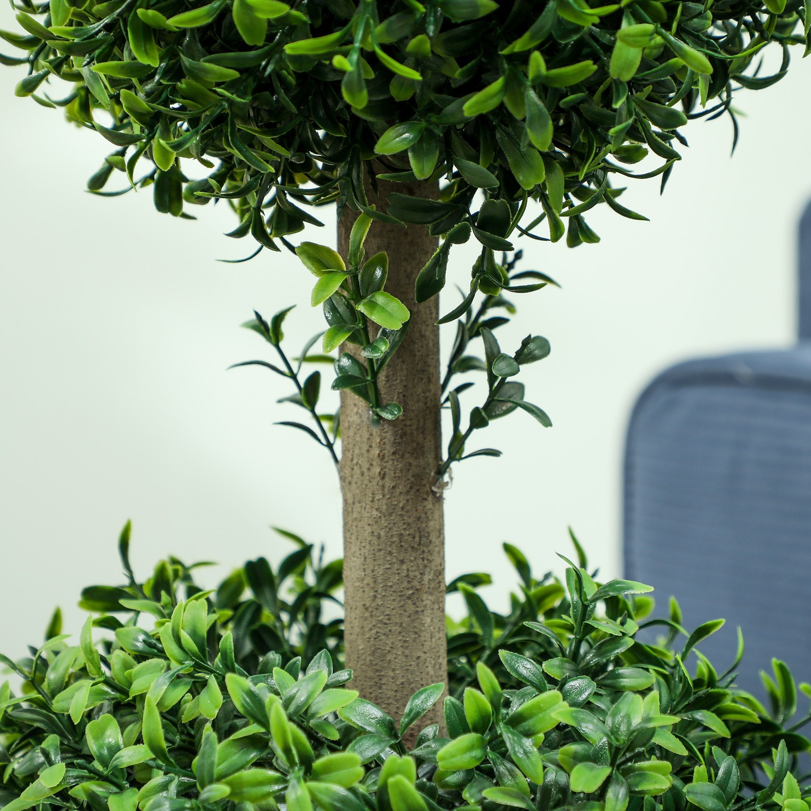 Set of 2 Decorative Artificial Plants Boxwood in Pot, 36 Inch