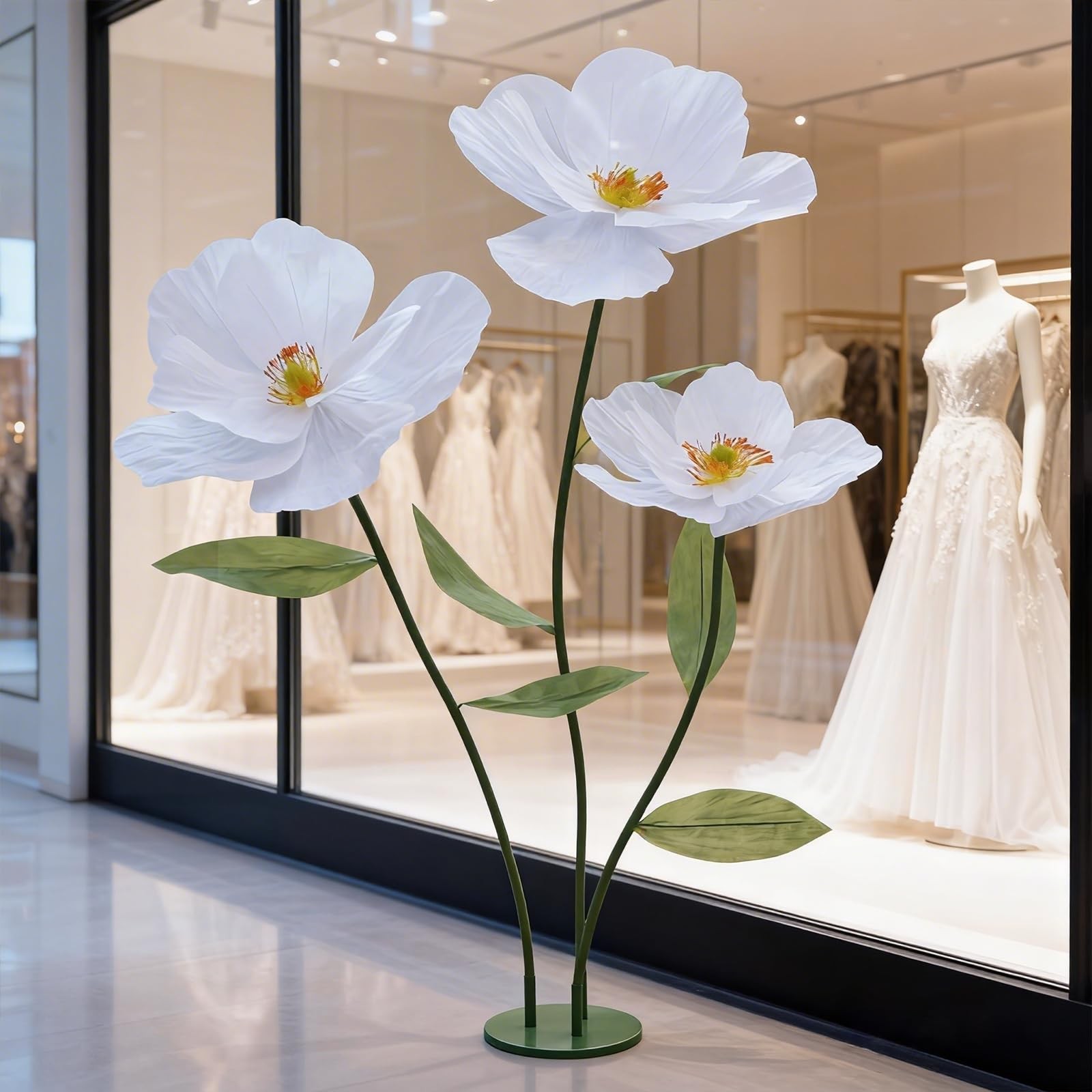 ZHBHYZ Giant Artificial Flowers for Decoration with Stand,Large Paper Flowers…