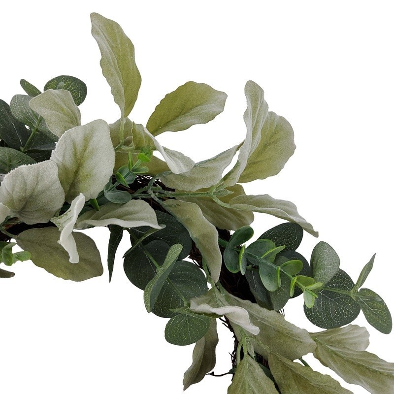 18in Artificial Evergreen Wreath Indoor Decorative Foliage Home Accent New