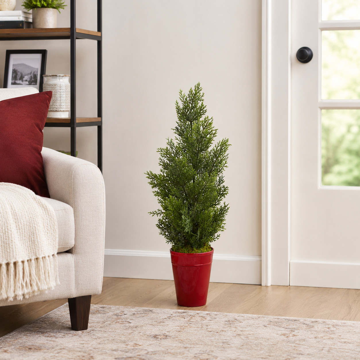 27″ Mini Cedar Pine Tree in Planter (Indoor/Outdoor)