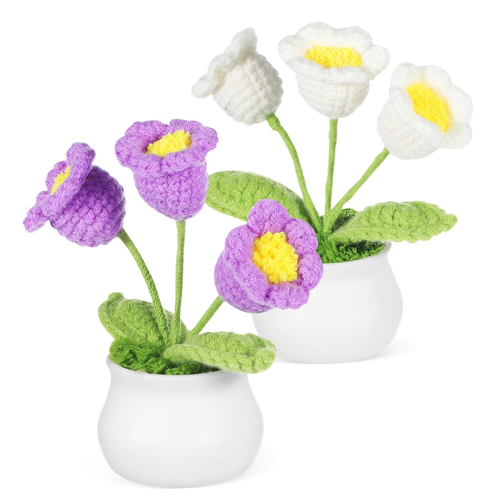 Crochet Lily of the Valley Flower Ornaments Handmade Knitted Artificial Flowe…