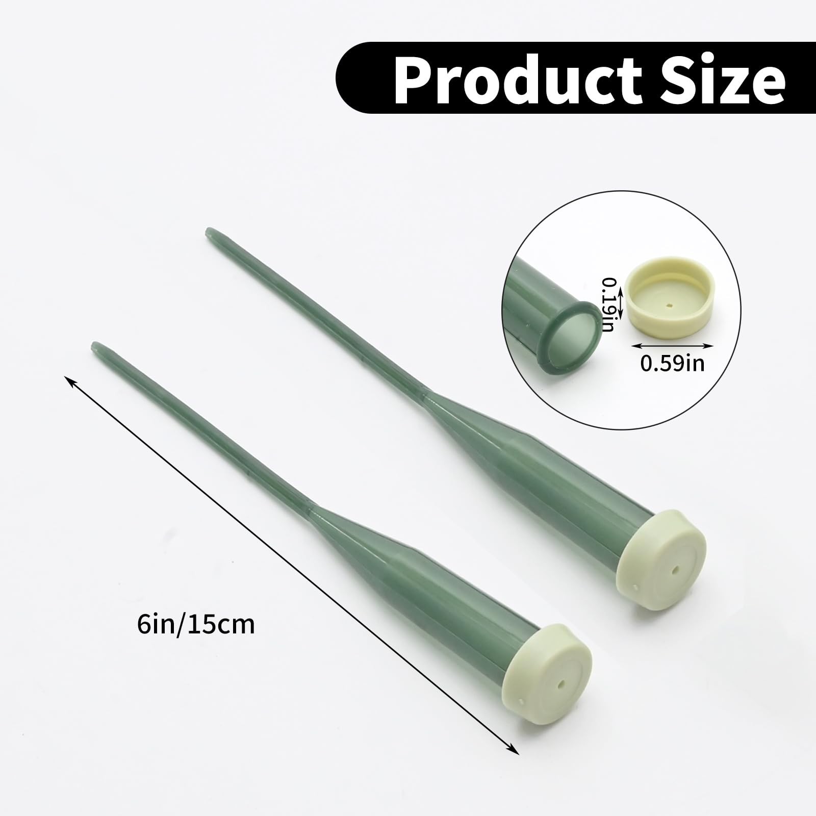 150 Pack 6 Inch Stem Water Tubes w/ Caps, Vials for Floral Arrangement
