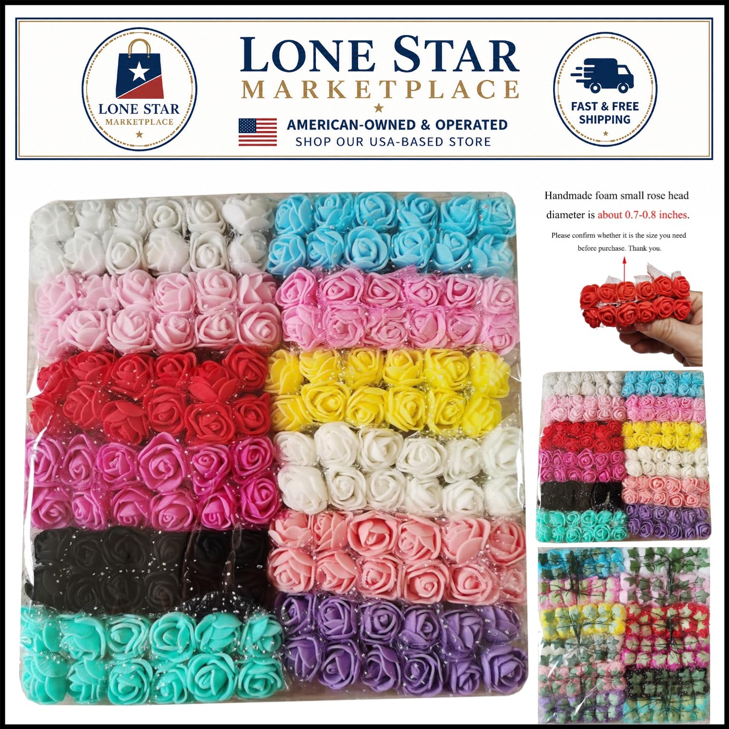 144 Mini Fake Rose Flower Heads – DIY Wedding Decor & Accessories in Multicolor