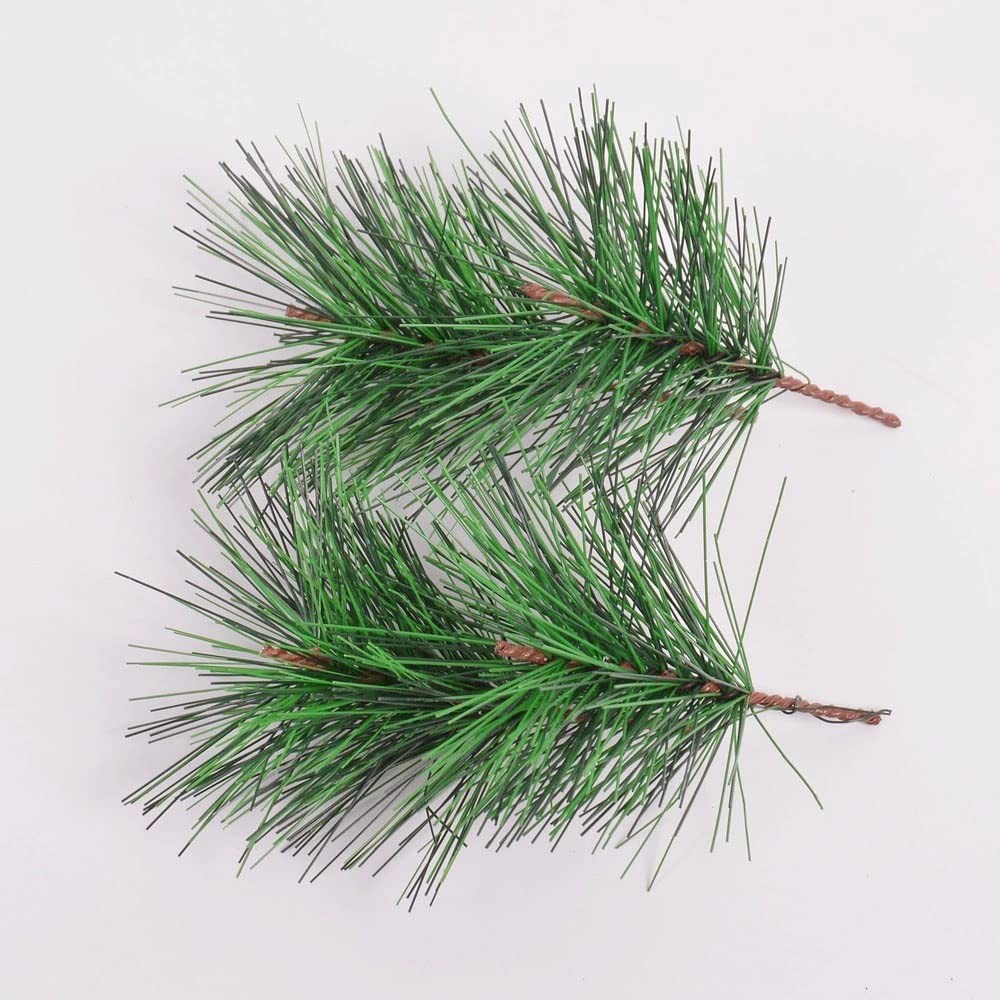 Artificial Green Pine Needles Branches Fake Small Pine Twigs Holiday Tree Decor