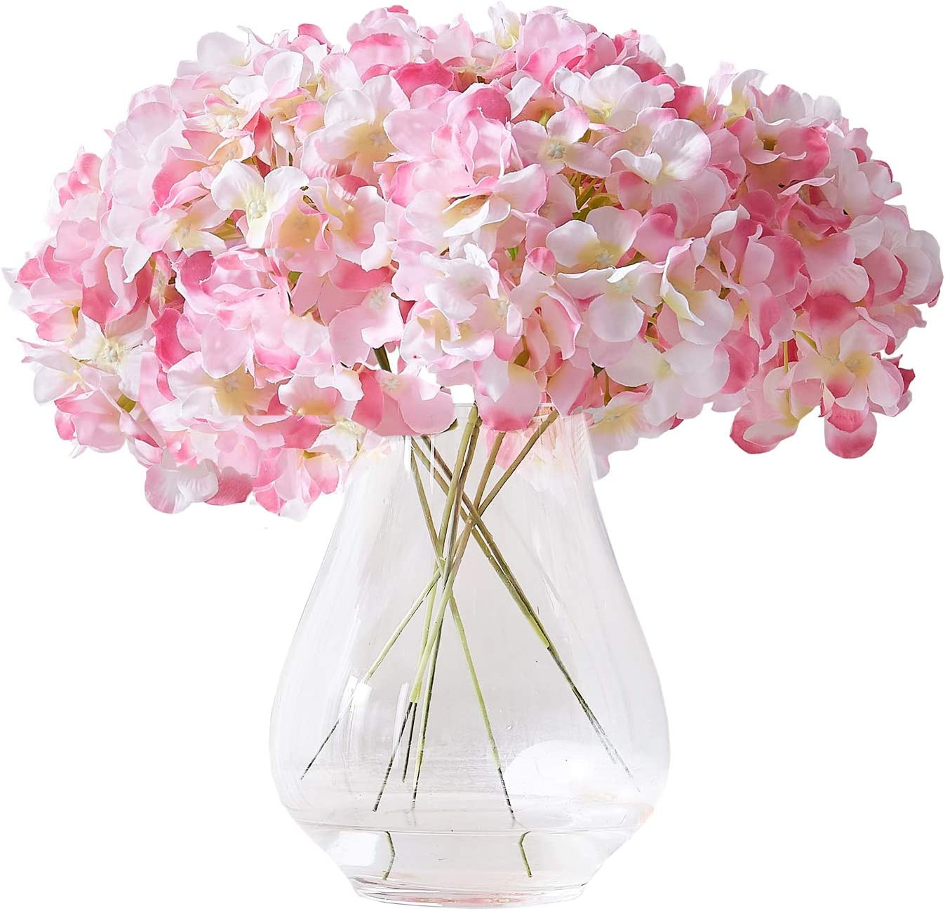 100 PCS Ivory Hydrangea Artificial Flowers, Faux Hydrangea Flowers Silk Full Flo