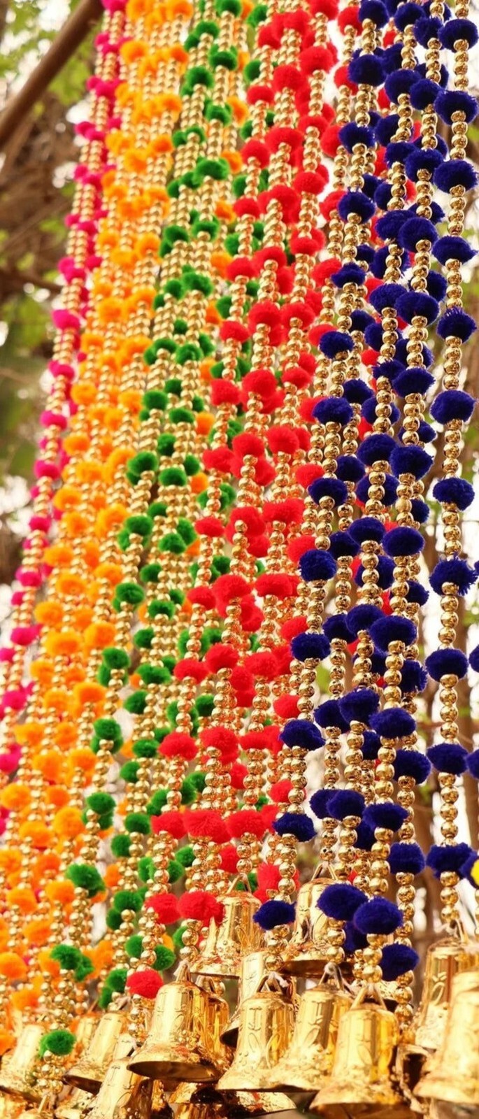 Wholesale Indian Mariold Strings Flower Garlands Indian Ceramony Wall