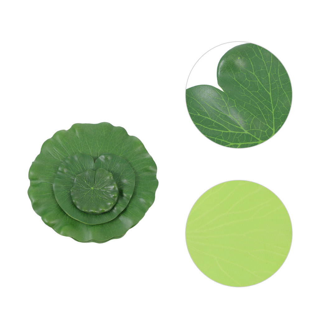 10PCS Artificial Pads Foam Leaves for Floating Ponds and Simulation