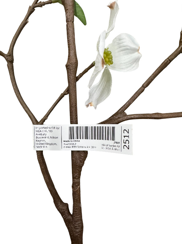 New IKEA SMYCKA White Dogwood Artificial Spray (39 ¼ “) 505.601.45