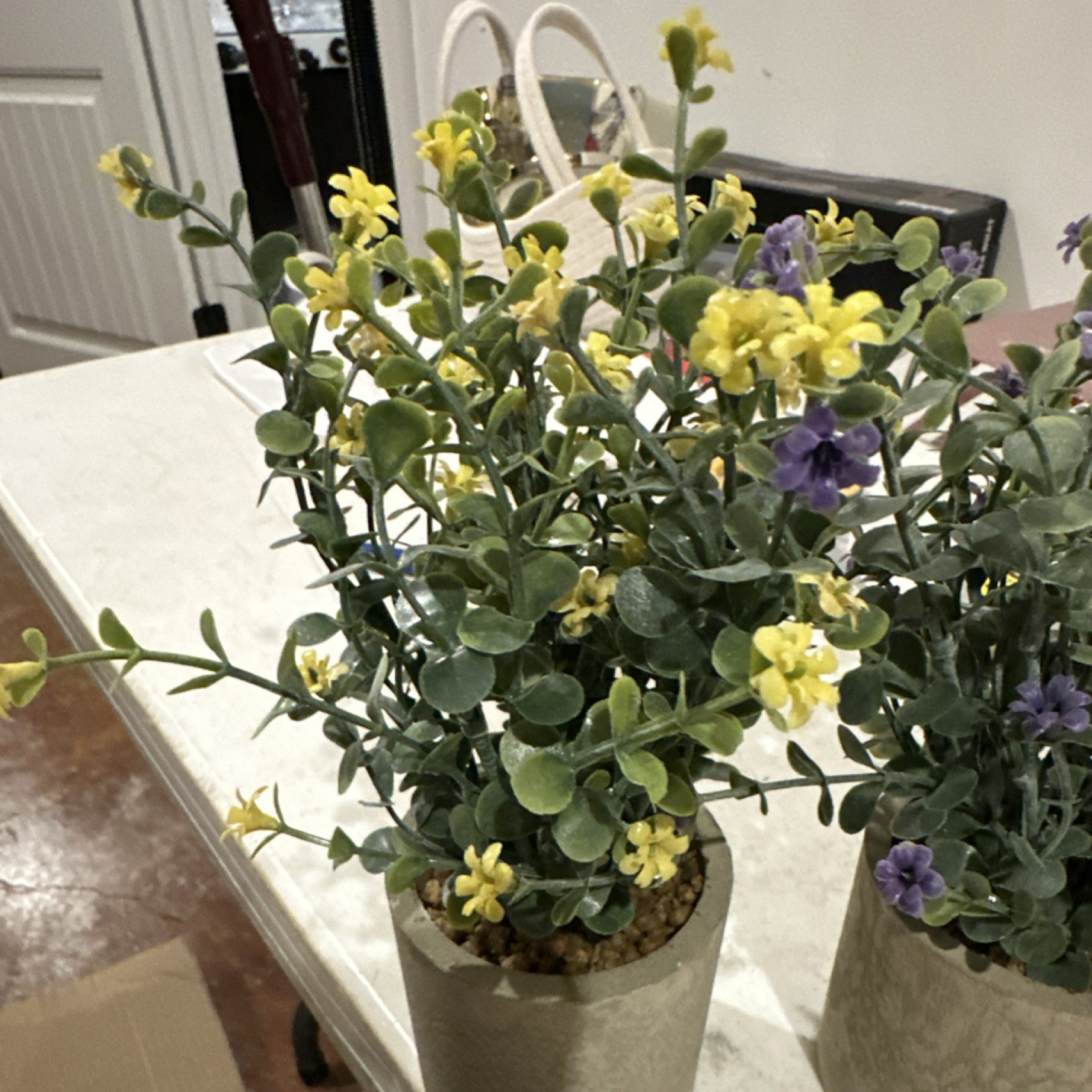 Set Of (21) Artificial Potted Arrangements (4 styles) Multicolor 8 Inch