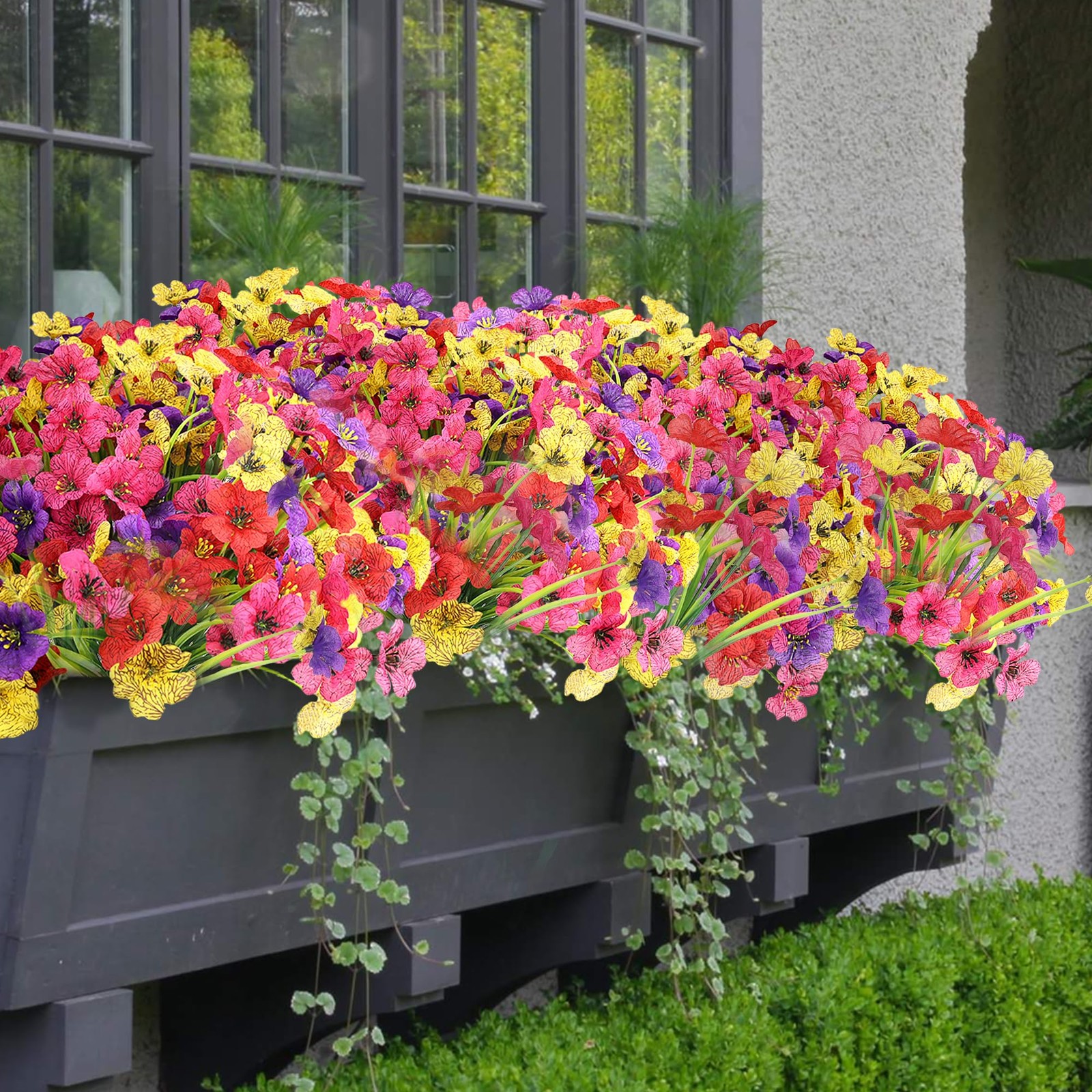 AWARDSEN 16 Bundles Summer Artificial Flowers Bundies Bulk UV Fake Flowers fo…