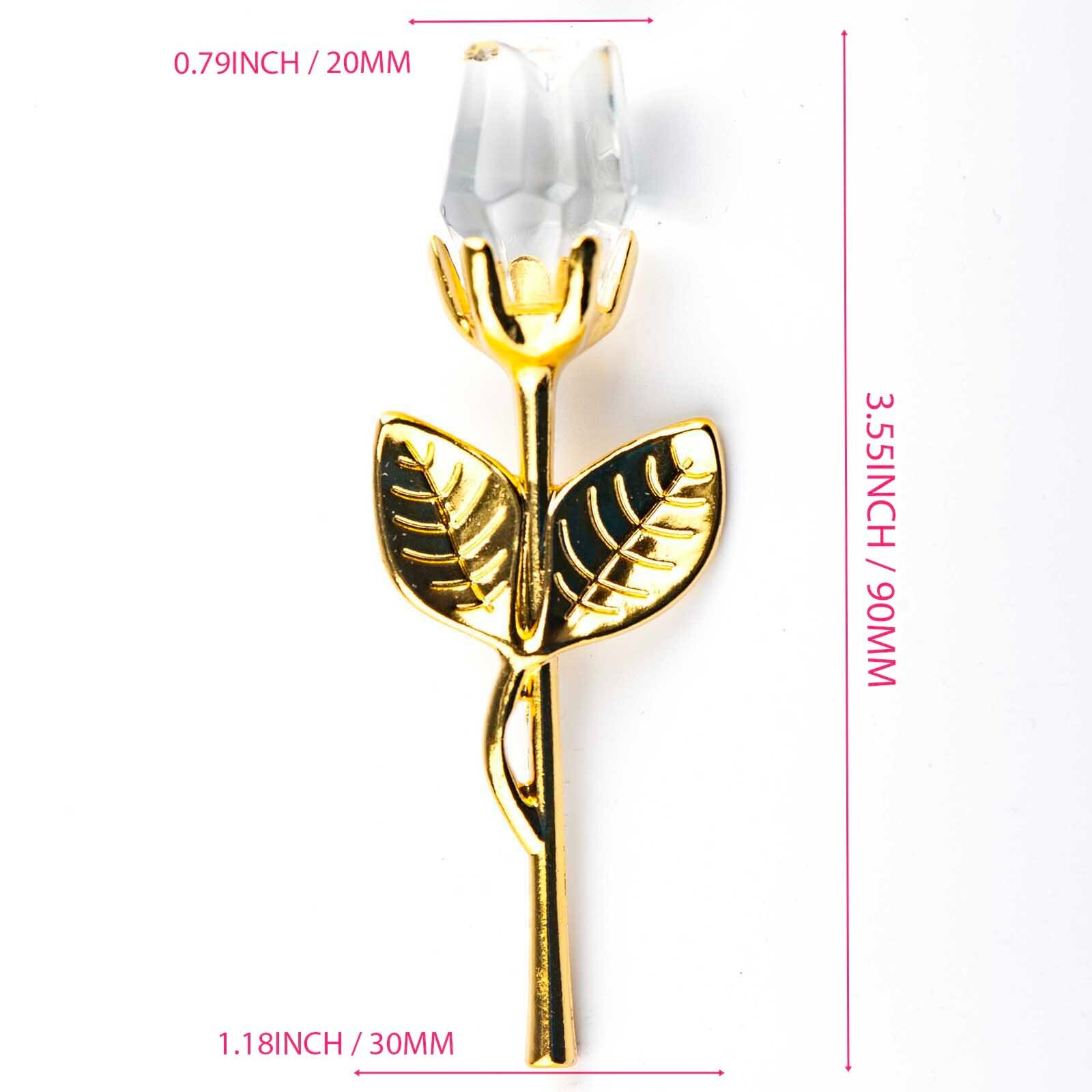 Crystal Rose Eternal Flower Figurine Gift for Women on Birthday, Mother’s Day..