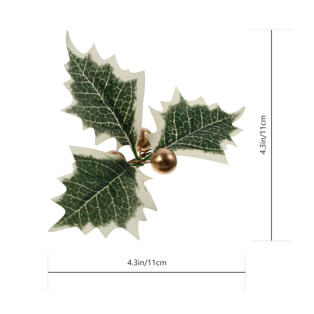 20Pcs Reusable Artificial Green Leaf Gold Fruit for Party and Home Decoration