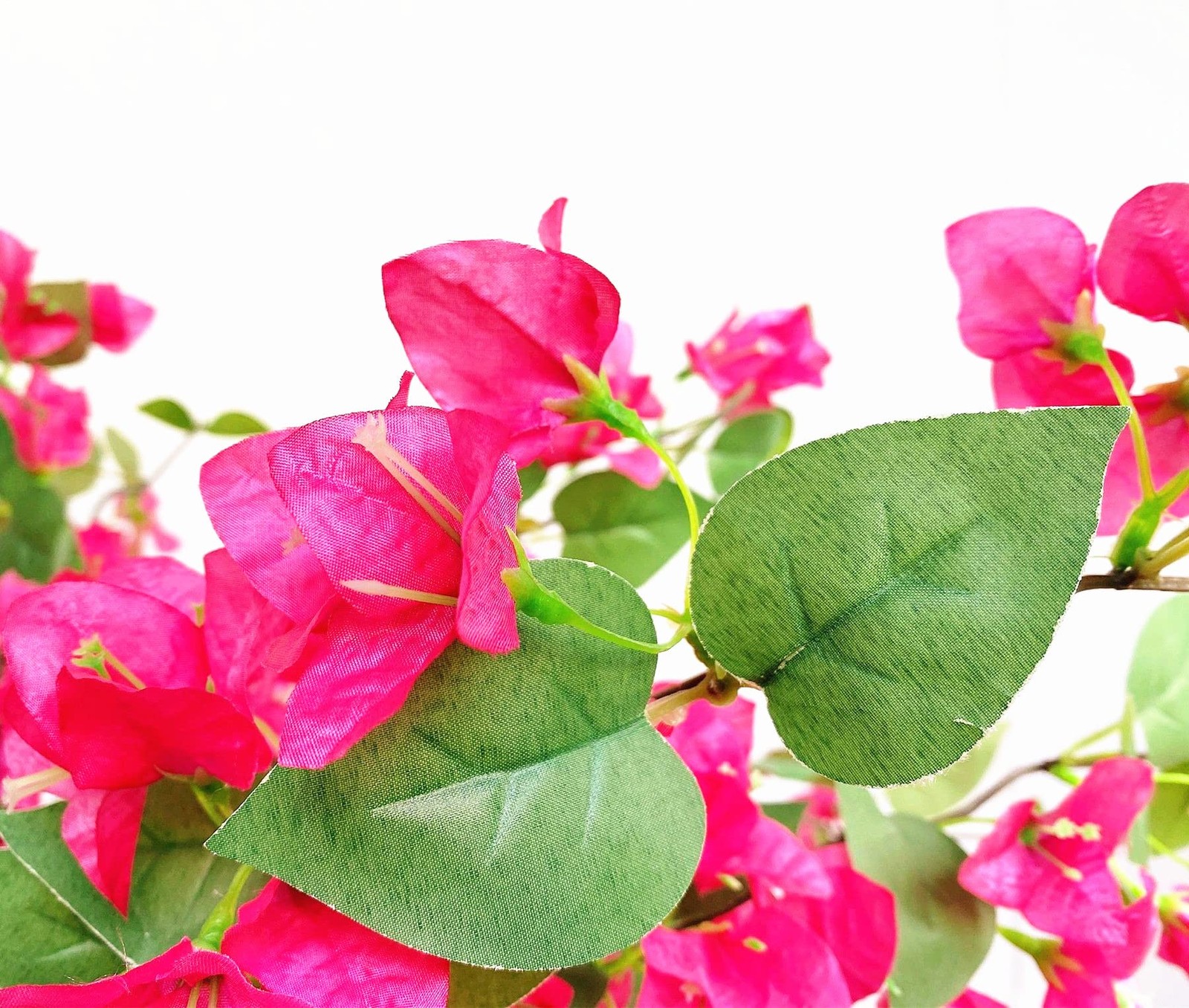 Pack of 16 Artificial Bougainvillea Silk Vines Hanging Flower Stems for Weddi…