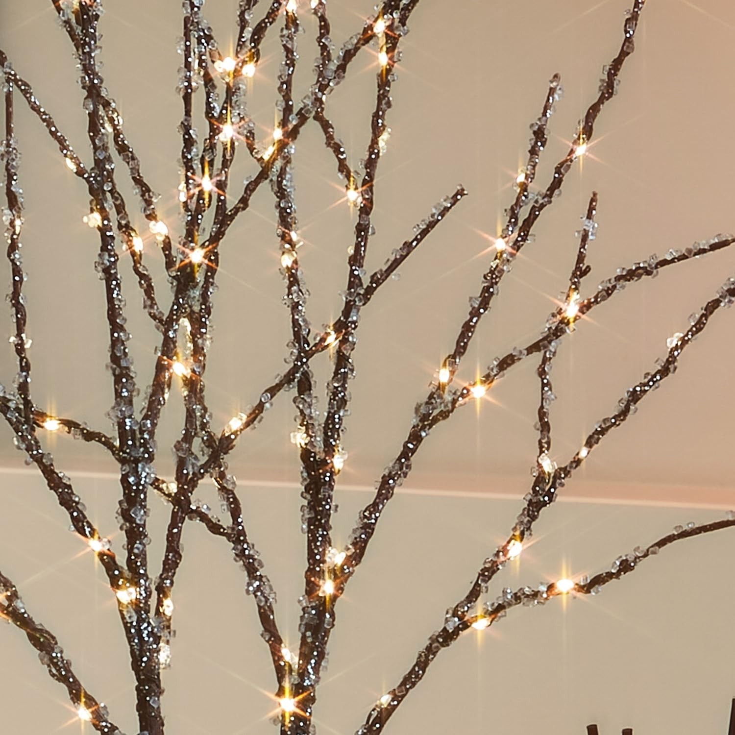 32 Inch 100 LED Lighted Artificial Tree Branches Ice Timer Xmas Decor Home