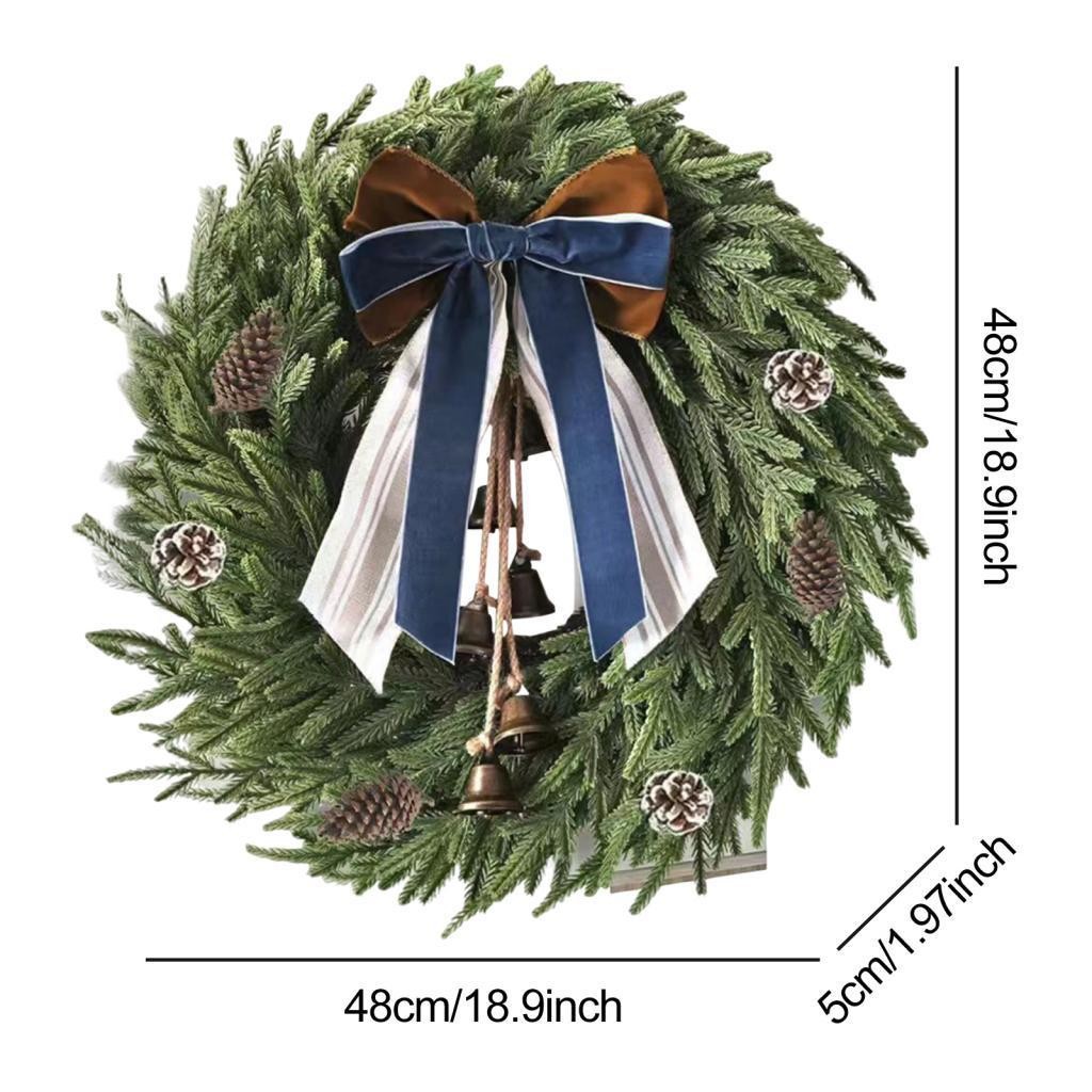 Christmas Wreath Rustic Front Door Wreath for Window Dining Room Living Room