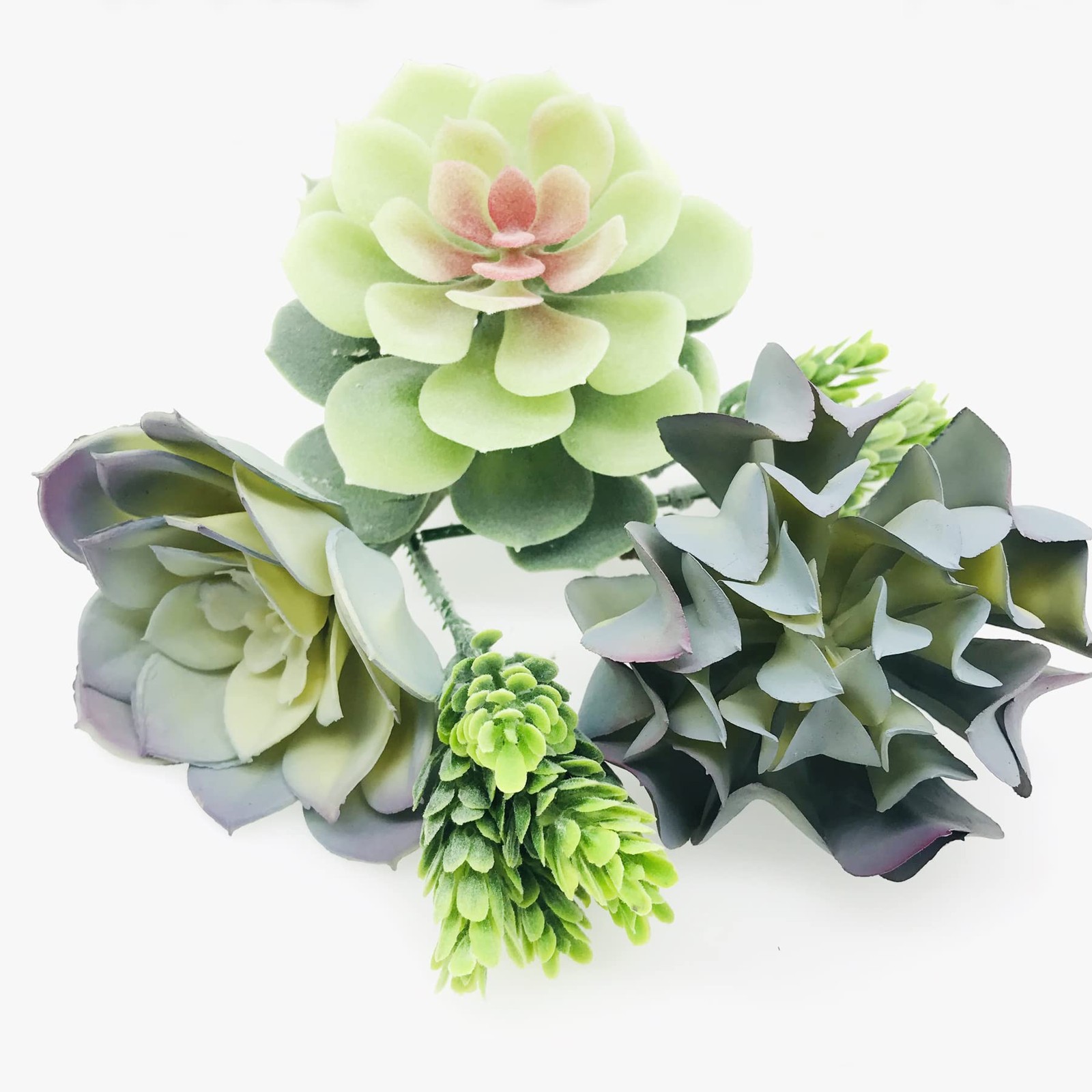 Artificial Succulents, 20 Pack Realistic Faux Succulents Mixed Colors Fake Su…