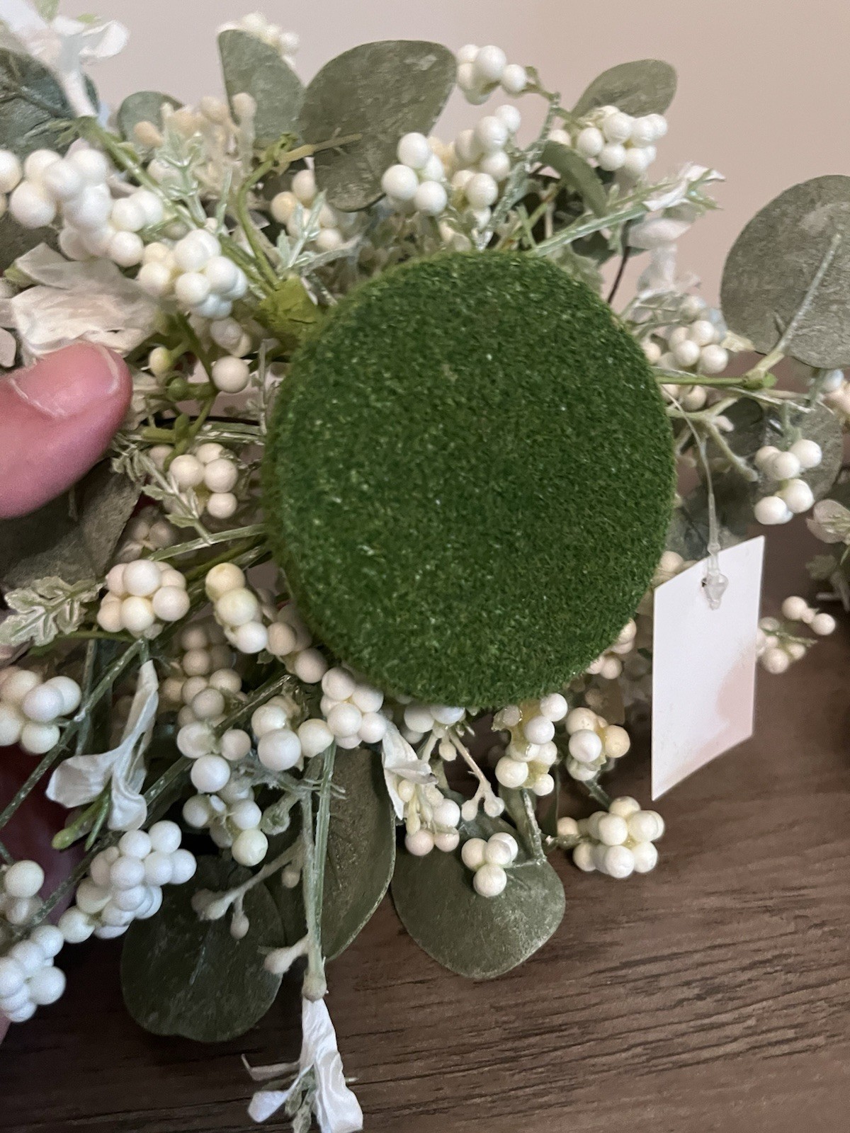 Eucalyptus And Berries Floral Centerpiece Filler White Green Country Farmhouse