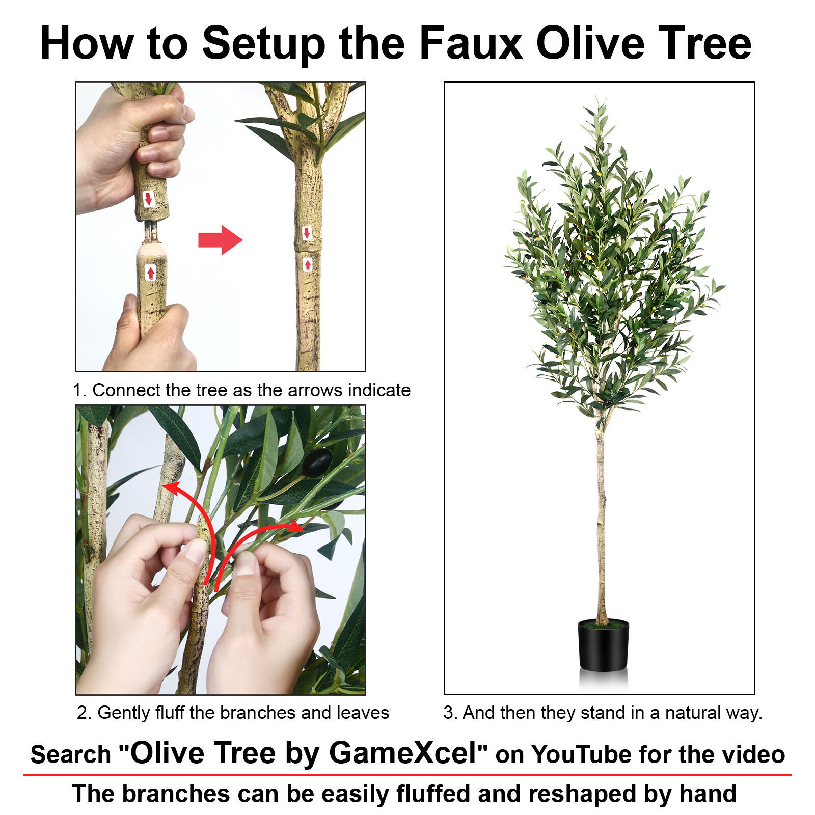 6FT Artificial Olive Tree Faux Realistic Olive Trees Fake Tree For Indoor Decor