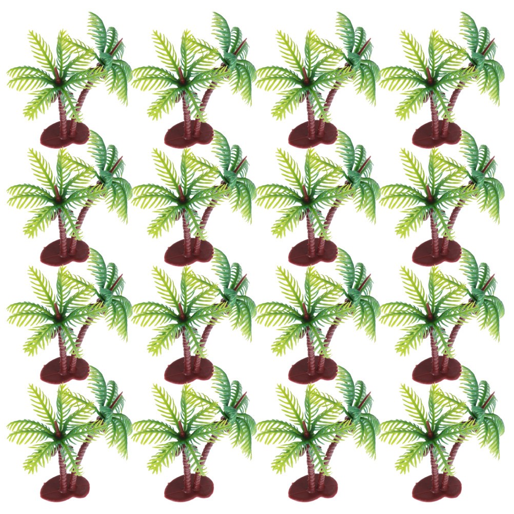 36 Pcs Miniature Palm Tree Trees for Crafts Landscape Artificial Leaves