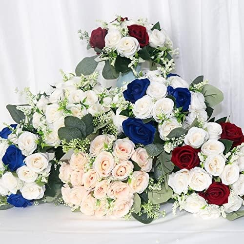 HOMENERGY Bridesmaid Bouquet Flower for Wedding – 7 Inch Artificial Flower Bo…