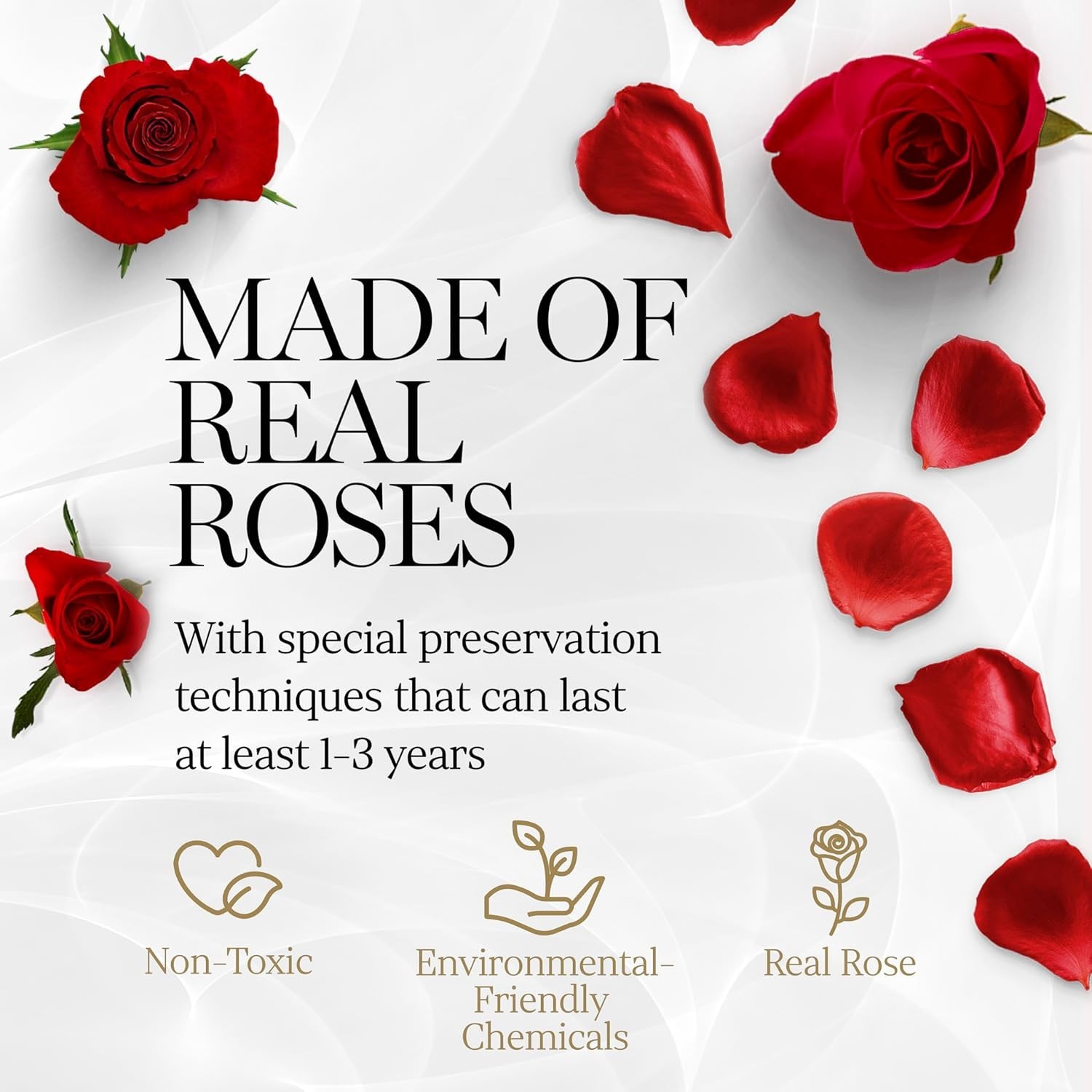 Forever Roses Gift: 7 Elegant Red Roses in Heart Box – No Maintenance Required