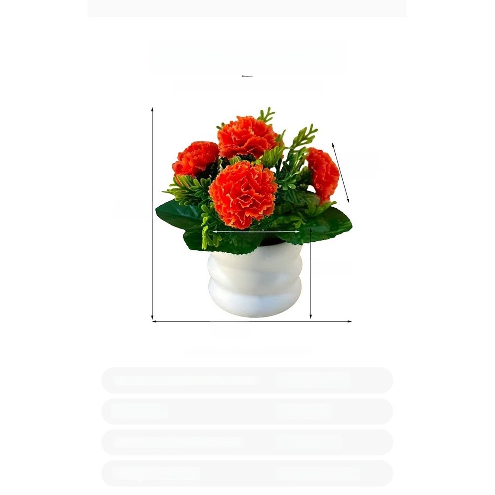 Silk Carnation Flower Arrangement 5 Pack for Living Room Bedroom Decor