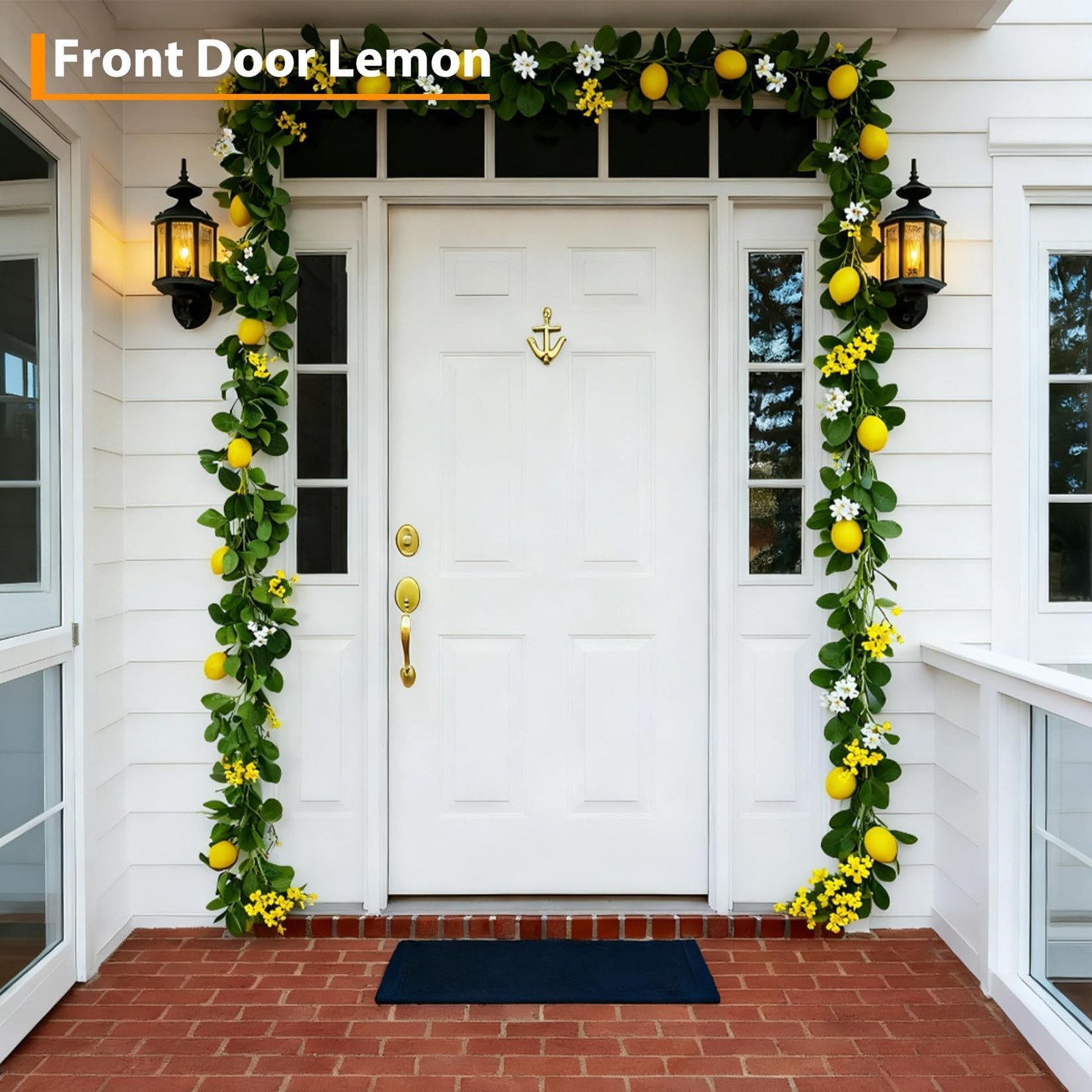 3 Pcs 6.56 ft Artificial Lemon Garland, Spring Summer Greenery Vines Garland …