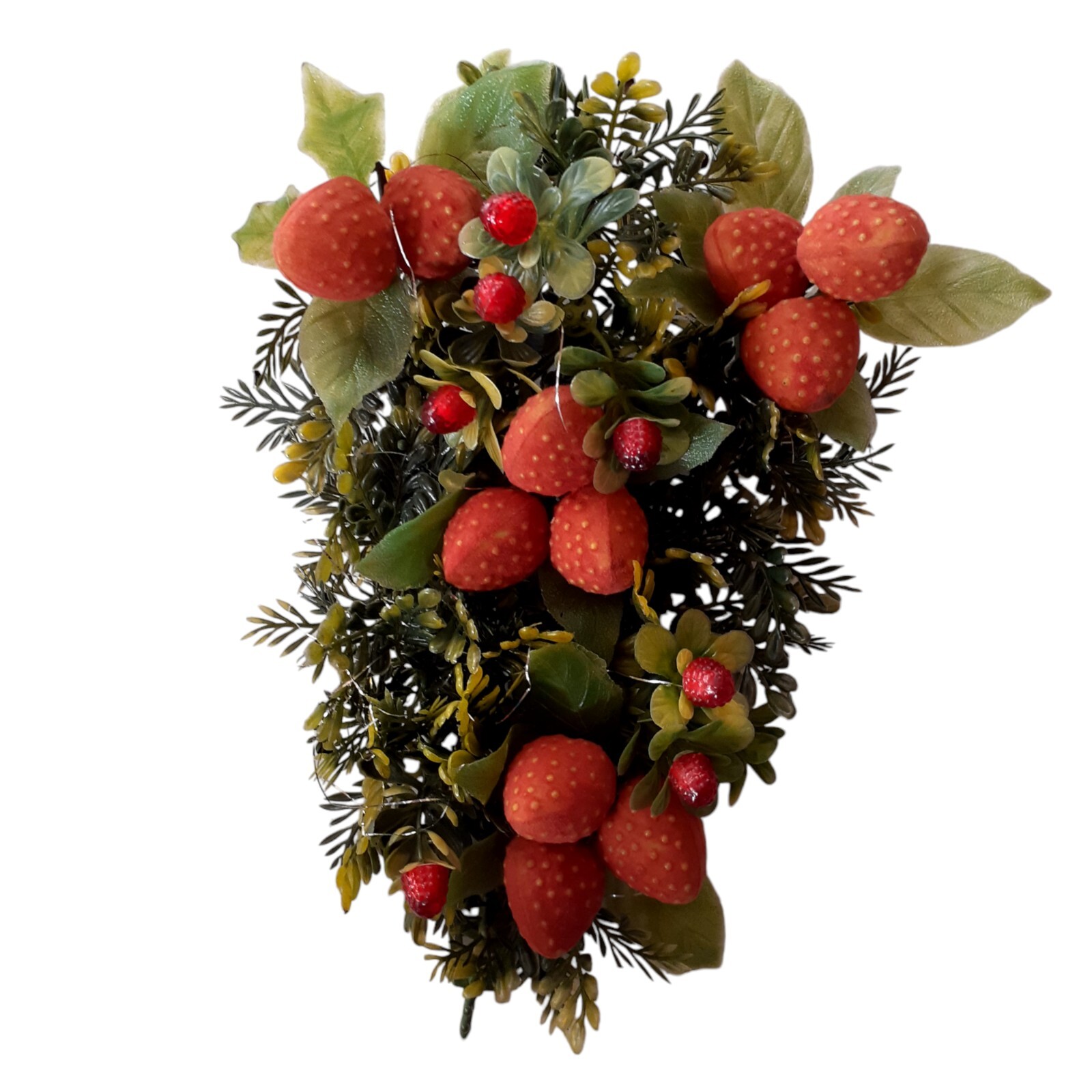 VTG Artificial Plant Spray Strawberries Berries Swag Grandmacore Cottagecore