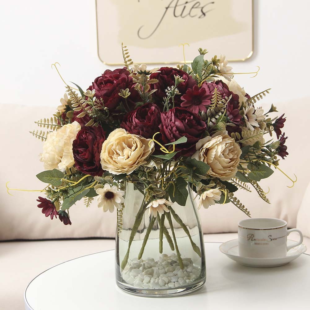 Fake Flower Simulation Bouquet Peony Rose Home Decoration Artificial Bouquet New