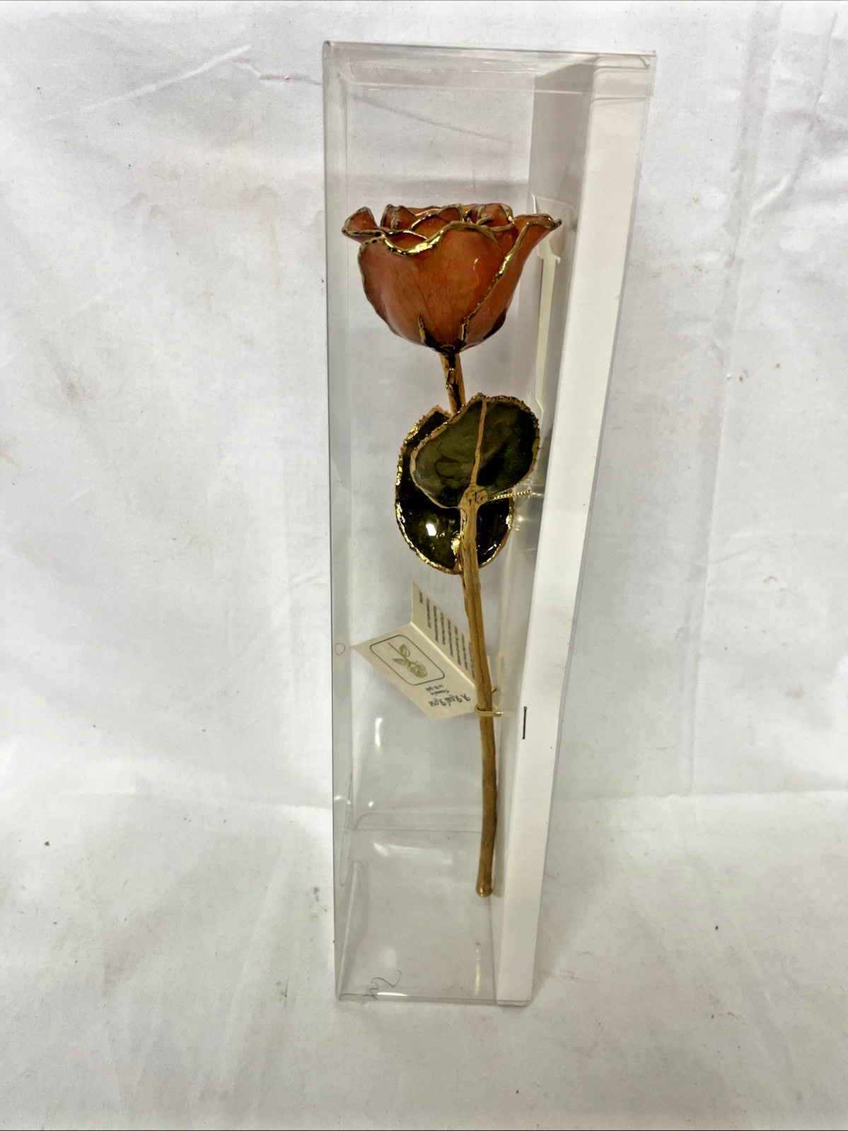 ETERNITY REAL ROSE FLOWER DIPPED IN 24K GOLD ORGINAL BOX TAG
