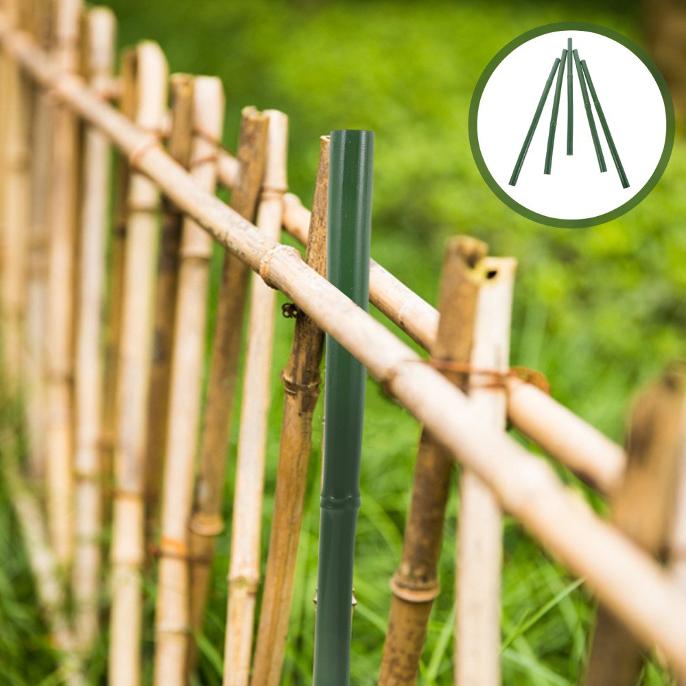 5Pcs Faux Bamboo Sticks Realistic Design for Outdoor and Indoor Fence Or Decor