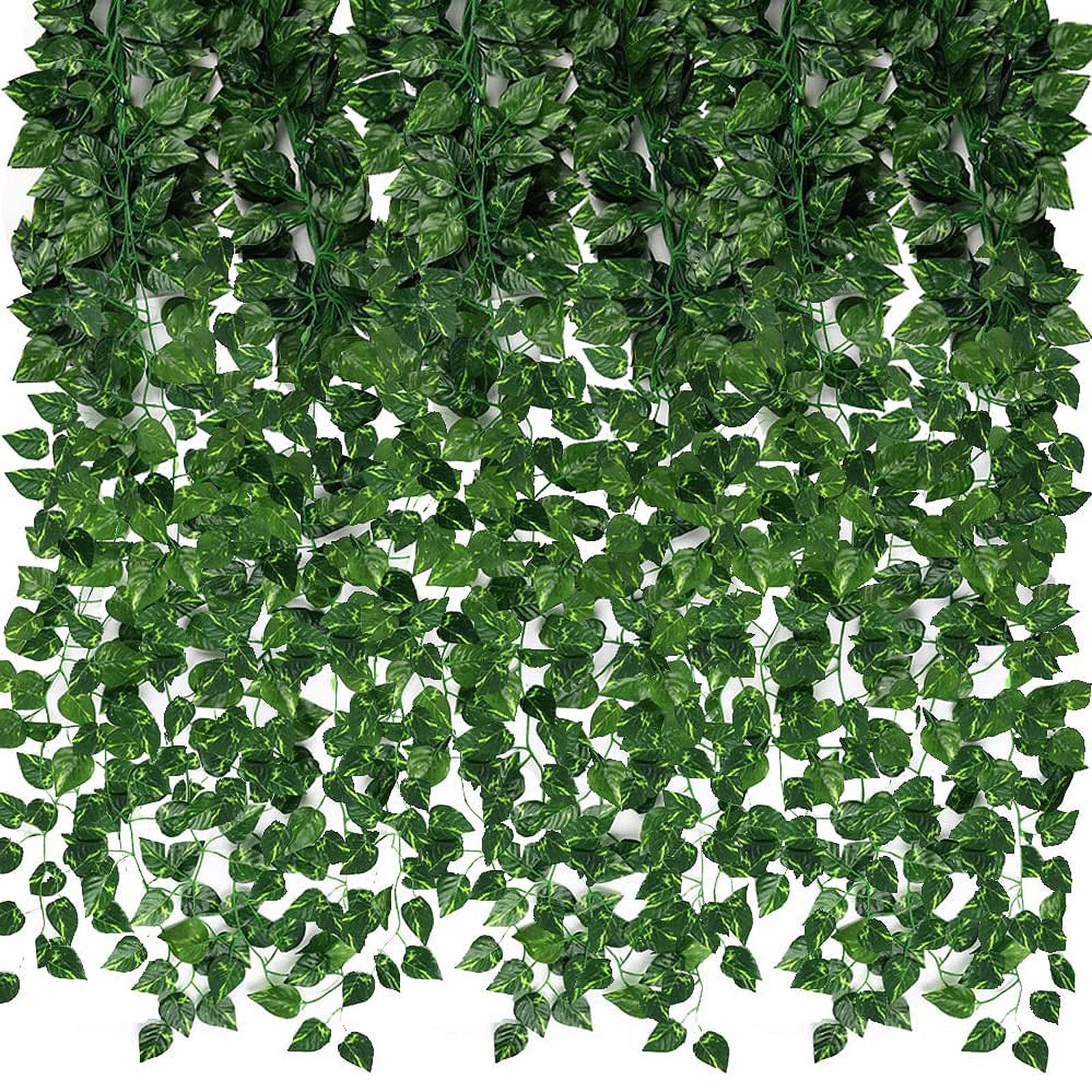 24 Pack 168ft Artificial Ivy Greenery Garland, Fake Vines Hanging Plants Back…
