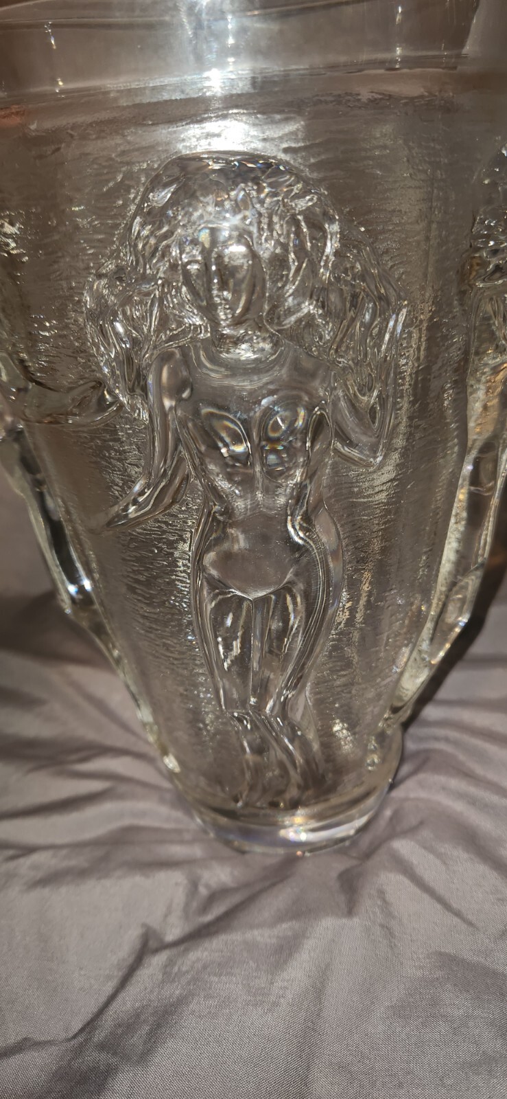 3D Dancing Nude Women Flower Vase HEAVY THICK GLASS