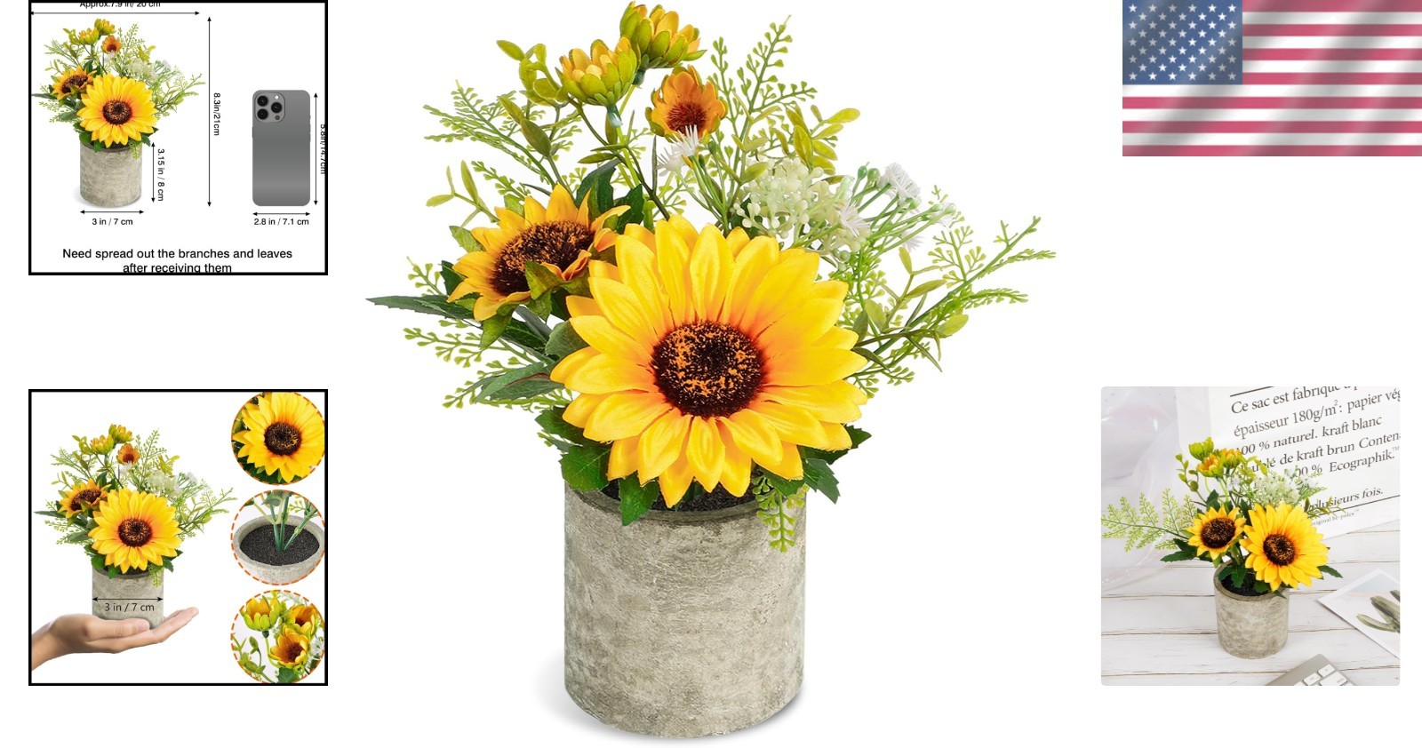 Beautiful Sunflower Pot – Waterproof, Stylish Decor for Any Room or Occasion