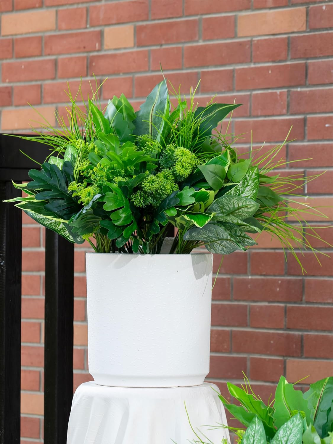18PCS UV Resistant Faux Outdoor Plants for Patio, Garden & Home Decor