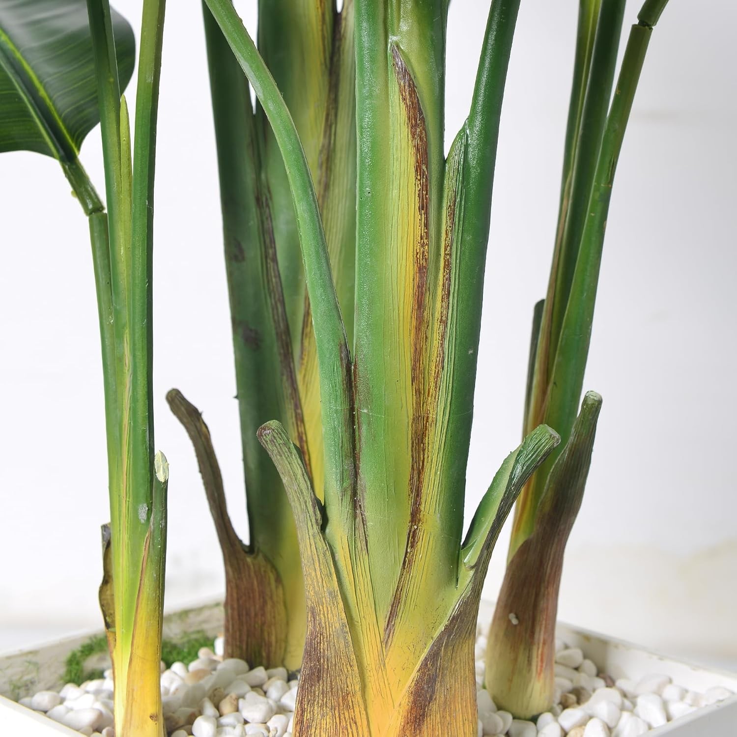 Bird of Paradise Plant Artificial 7ft,Faux Plants Indoor with White Planter,Fake